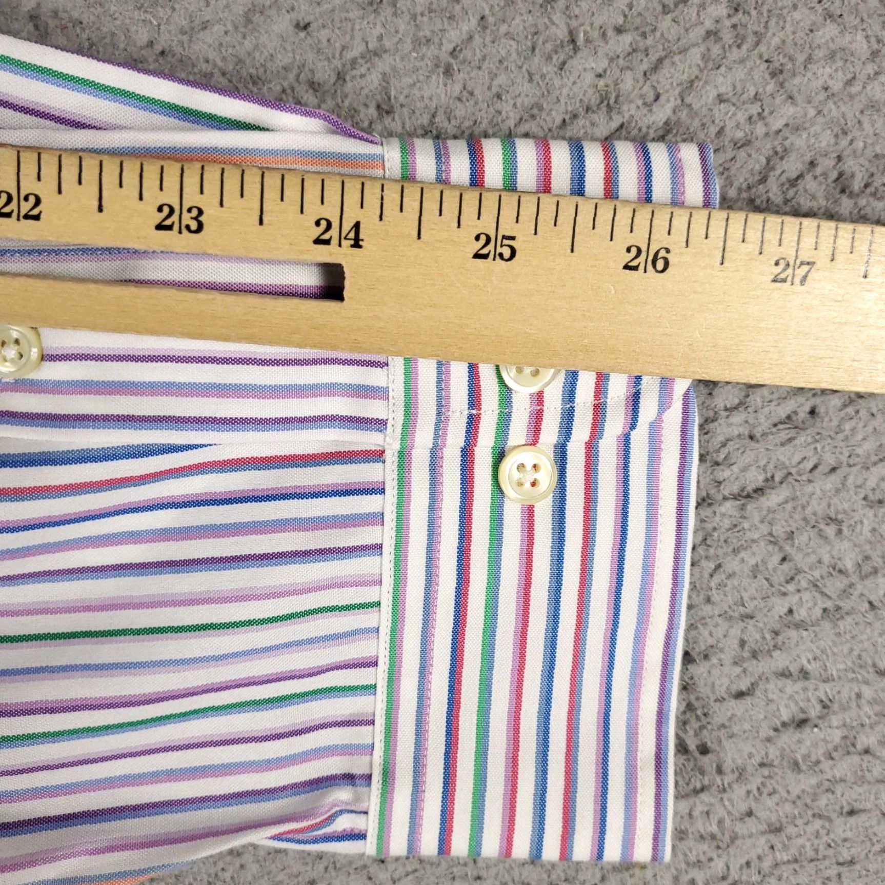 Ralph Lauren Ralph Lauren Shirt Adult 18 Purple Striped Long Sleeve Button-Down Pony Logo Classic Fit Mens Size US XXL / EU 58 / 5 - 7 Thumbnail