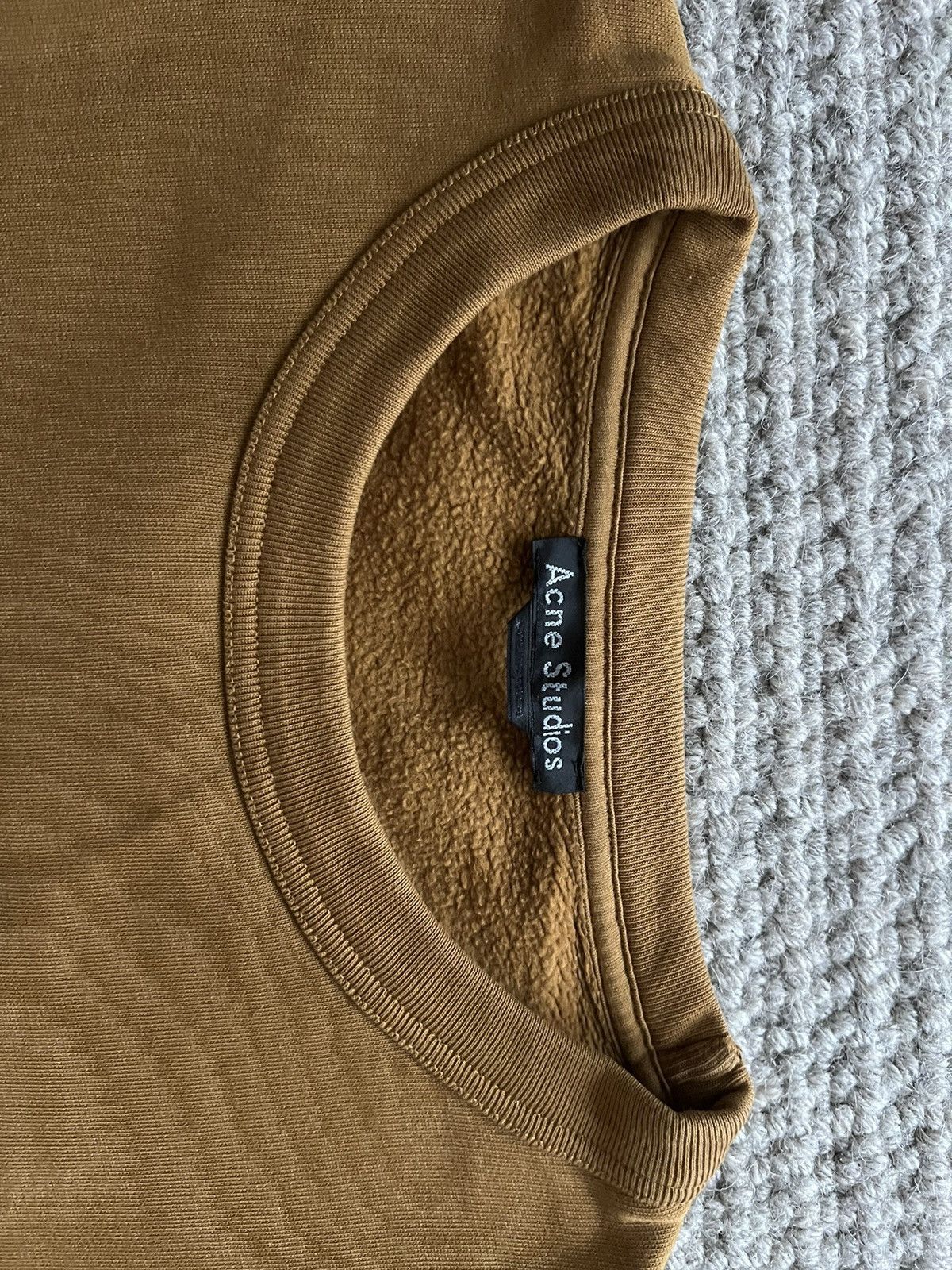 image of Acne Studios Fairview Face Cotton Crewneck XL in Brown, Men's