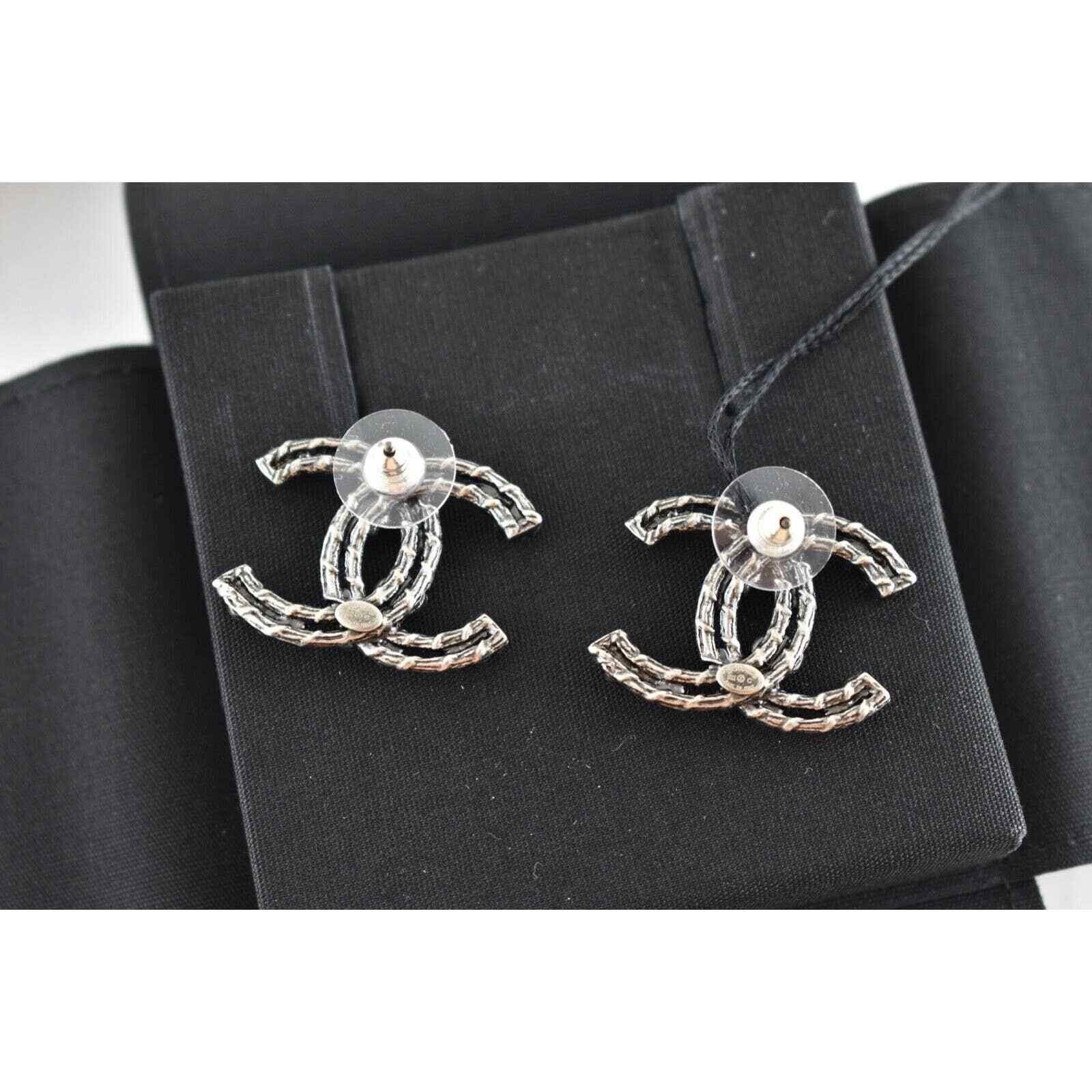 Chanel Chanel Ruthenium Crystal Camellia Statement Drop Earrings Size ONE SIZE - 9 Thumbnail