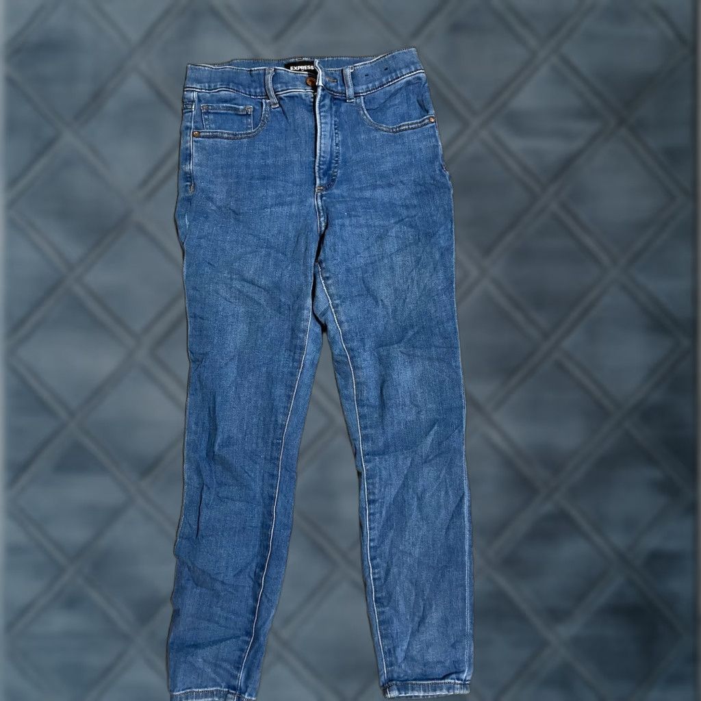 Express Express Womens Skinny High Rise Stretch Legging Pants~Size 4R Blue Career Size 27" / US 4 / IT 40 - 1 Thumbnail