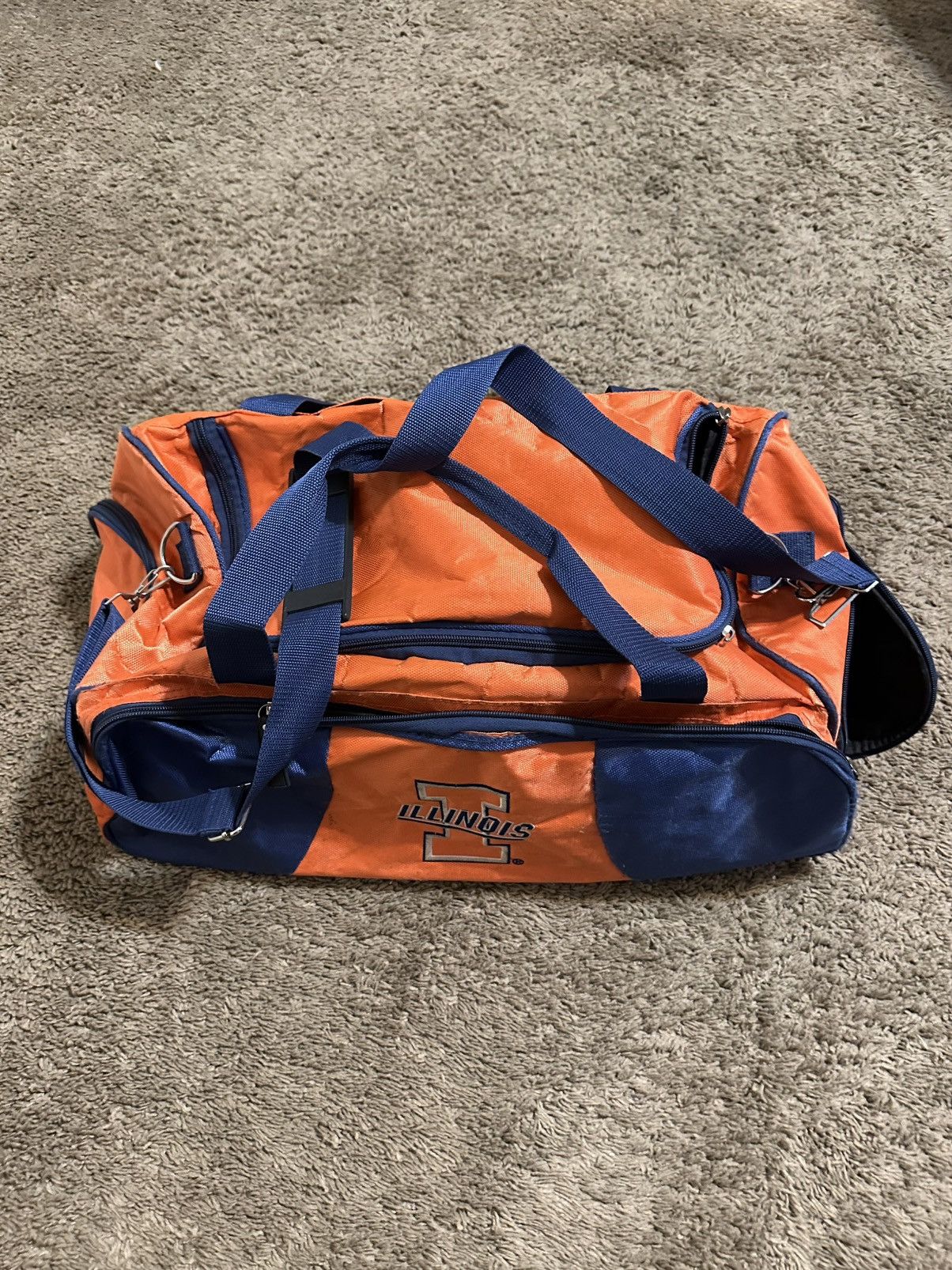 Vintage NCAA Illinois fighting illini duffle bag 90s