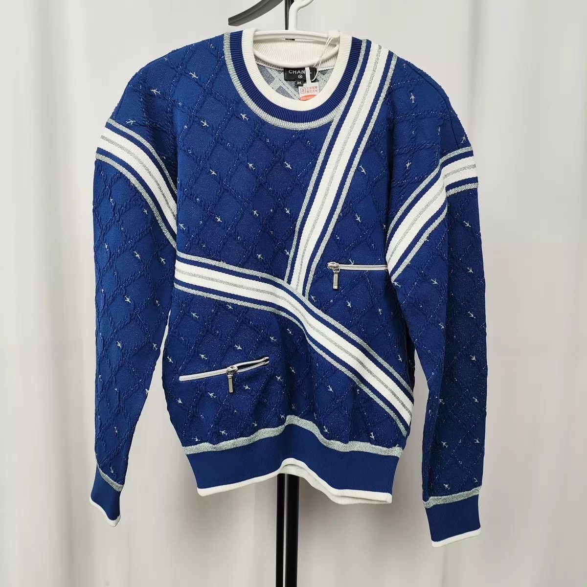 Chanel Chanel 16S Wool Sweater Blue 34 EU Size XS / US 0-2 / IT 36-38 - 1 Thumbnail
