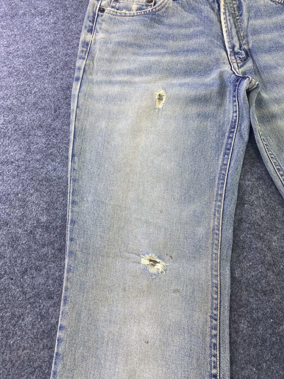 Japanese Brand × Jean G Jon Distressed Blue Wash Flare Denim - J945 Size 30" / US 8 / IT 44 - 15 Thumbnail