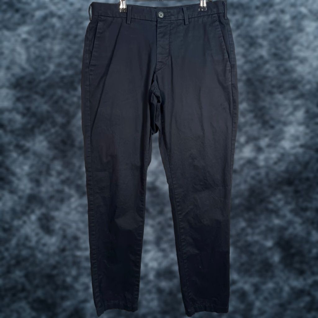 Uniqlo Uniqlo Mens Navy Blue Slim-Fit Chino Pants Size 32 x 36 Cotton Blend Size US 32 / EU 48 - 1 Thumbnail