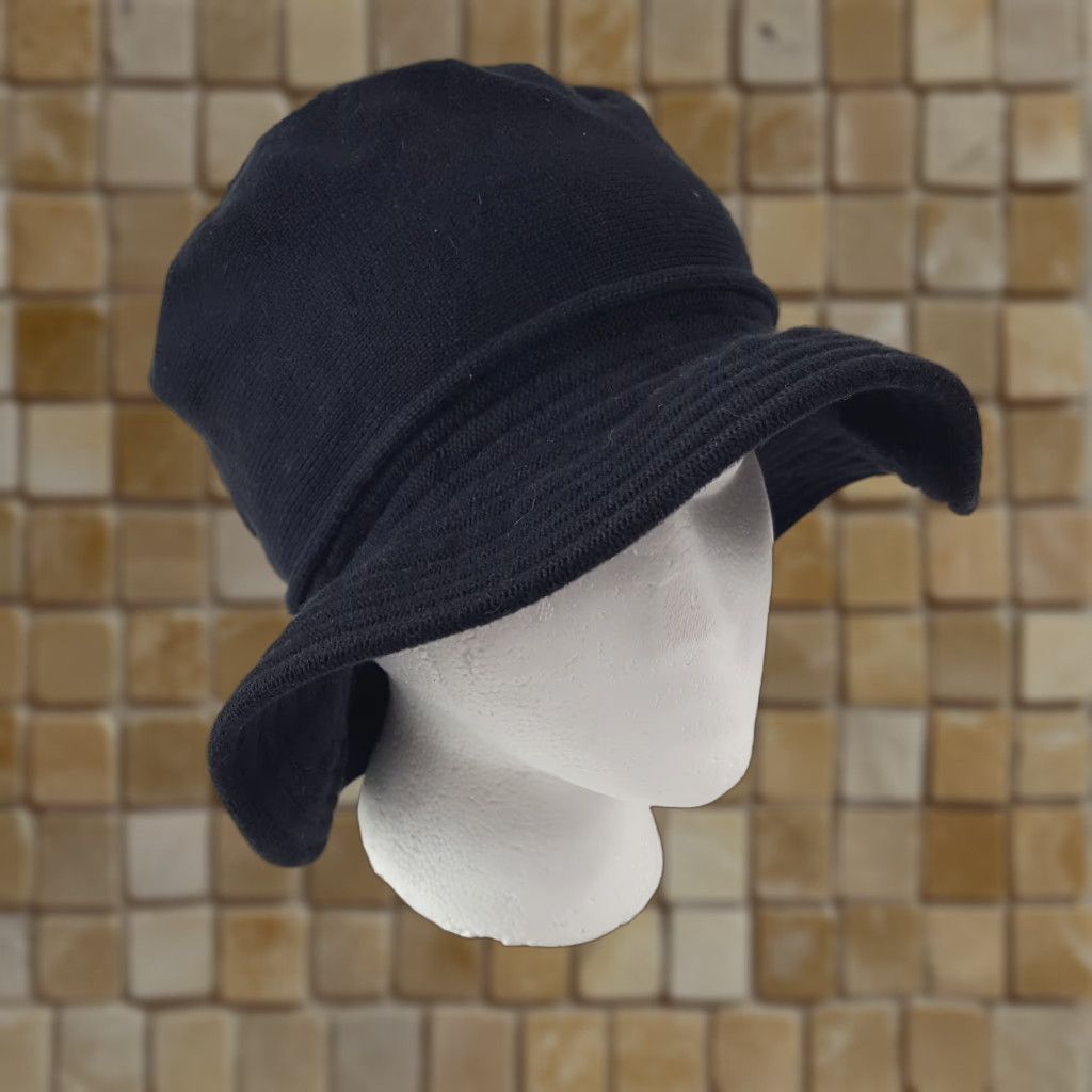 Vintage VINTAGE Cotton Country Sunhat Bucket One Size - Black - Breathable Knit Cotton - Outdoor Hiking - Unisex Adults - 90s - Golf Hat - Vintage Size ONE SIZE - 1 Thumbnail