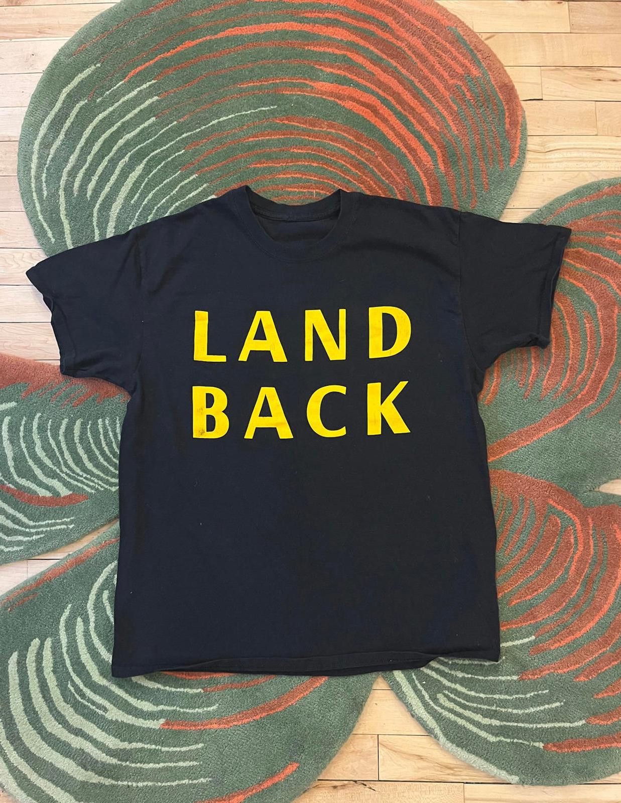 Other Black 'LAND BACK' Graphic T-Shirt, Men's Short Sleeve Medium Size US M / EU 48-50 / 2 - 1 Thumbnail