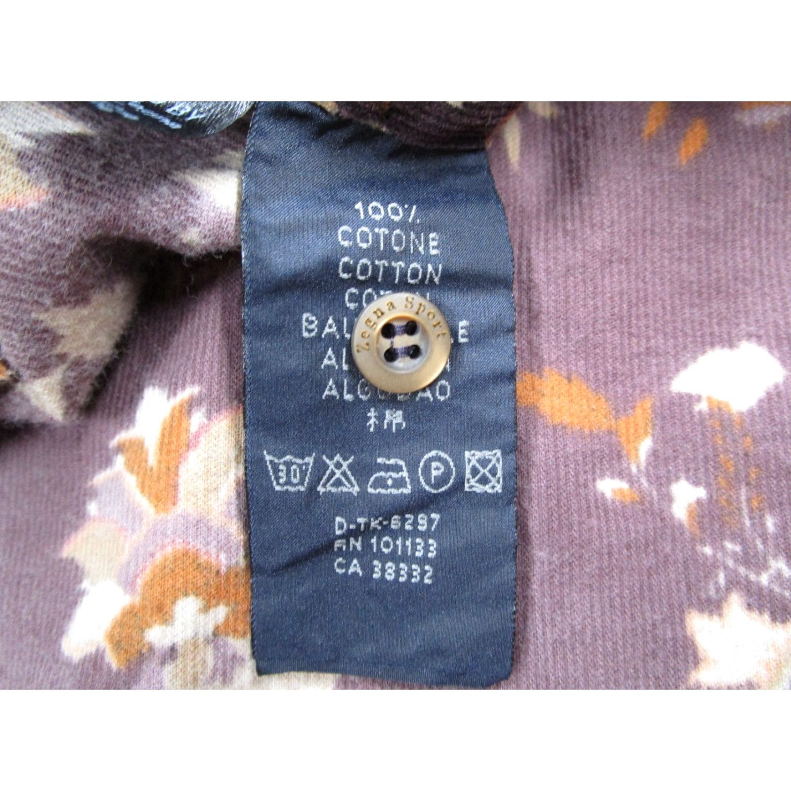 Ermenegildo Zegna Ermenegildo Zegna Corduroy Shirt Mens Large Multicolor Floral Button-Up Long Sleeve Casual Size US L / EU 52-54 / 3 - 5 Thumbnail