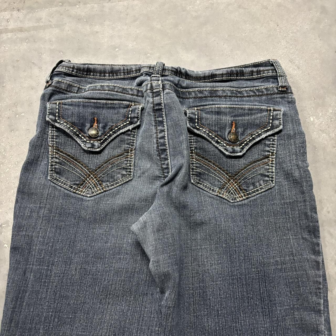 Japanese Brand × Vintage Crazy Vintage Y2K/2000s Grunge Dark Wash Denim Jeans! Size US 30 / EU 46 - 7 Thumbnail