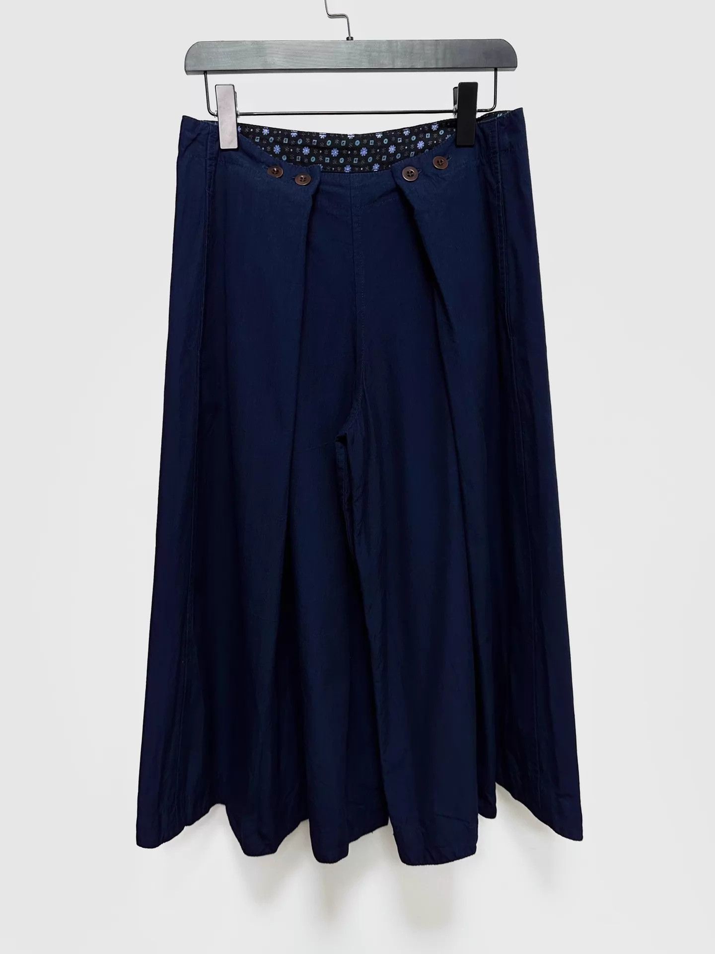 Casey Vidalenc Chez Vidalenc Indigo Linen Wide-Leg Pants Adjustable Size 26" / US 2 / IT 38 - 1 Thumbnail