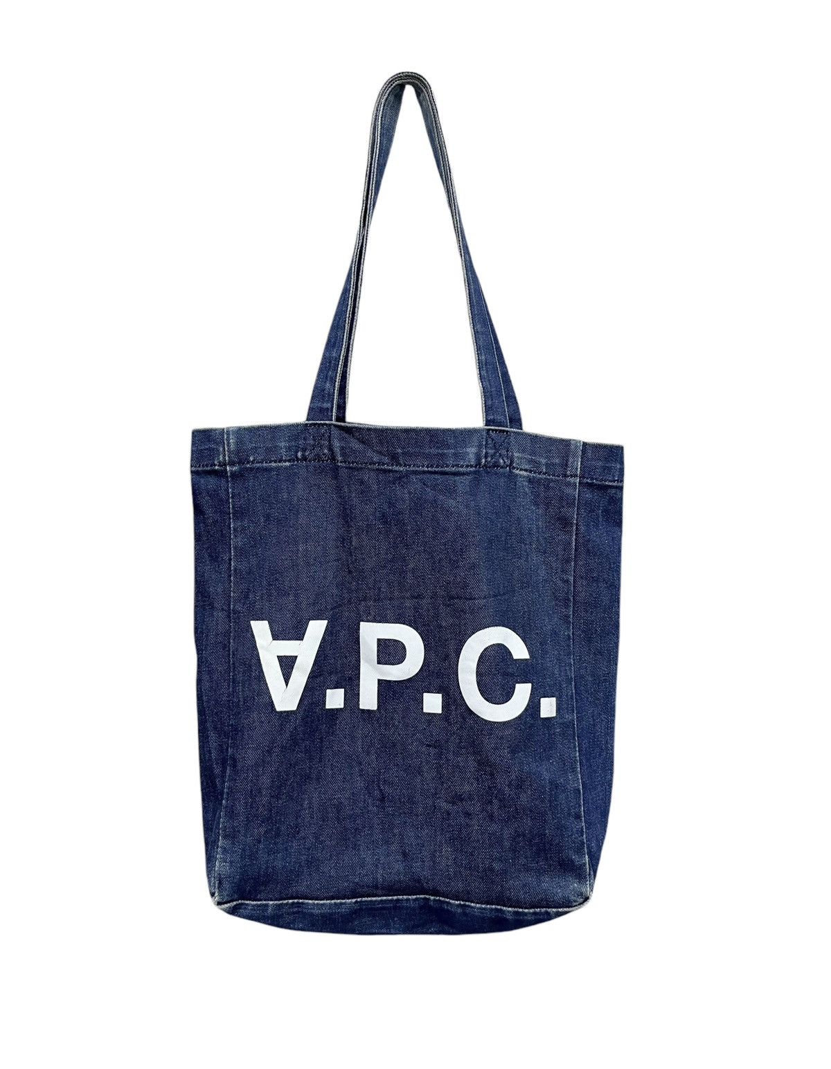 A.P.C. 🔥Vintage A.P.C RUE MADAME PARIS Distressed Denim Tote Bag Size ONE SIZE - 2 Thumbnail
