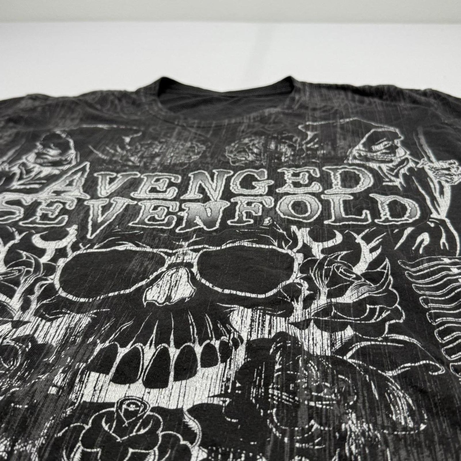 Hanes Avenged Sevenfold Y2K Skull Graphic Band Tee Black Size M Size US M / EU 48-50 / 2 - 3 Thumbnail