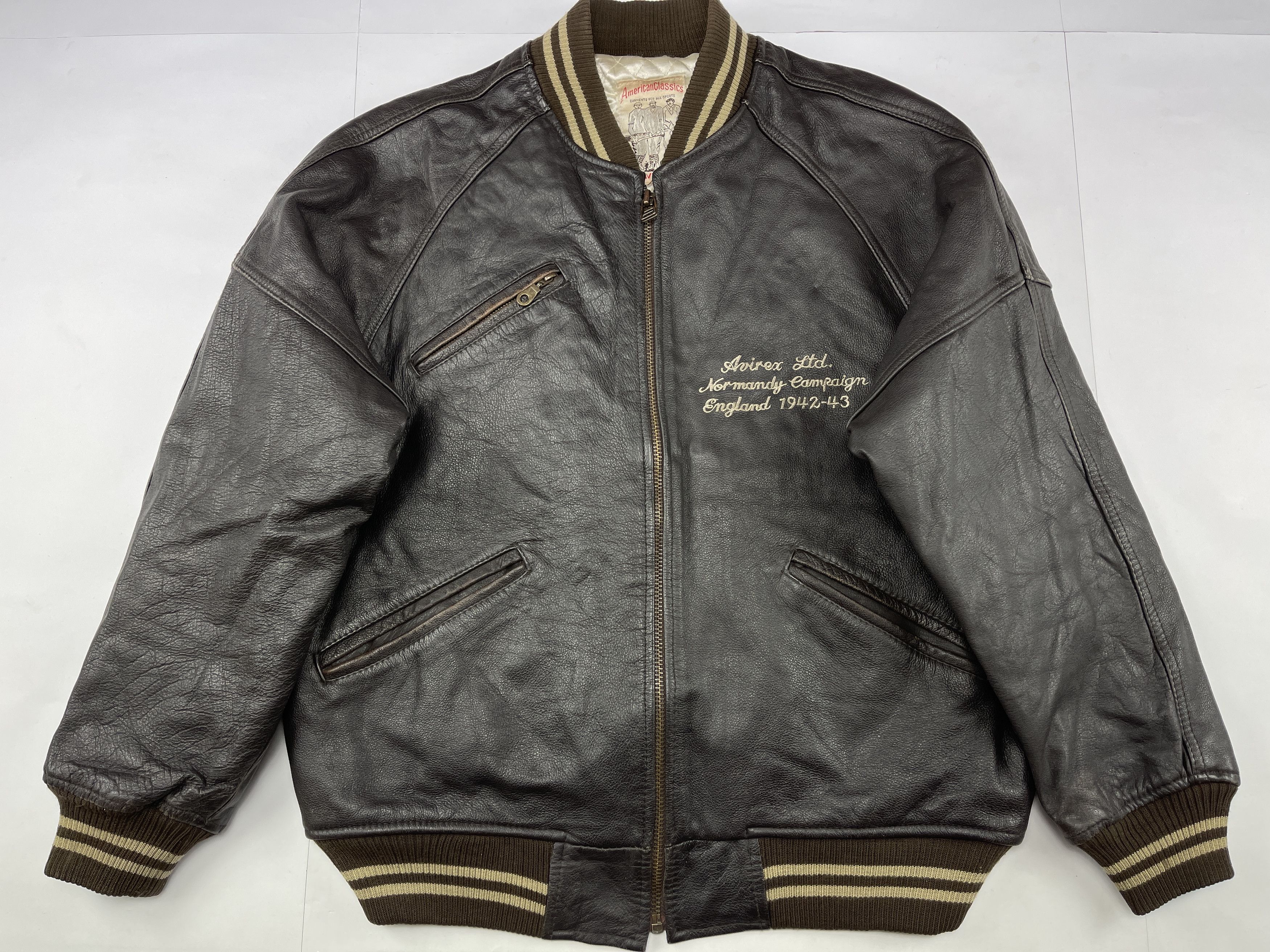 Avirex AVIREX leather jacket, vintage, 90s hip hop 1990s varsity XL Size US XL / EU 56 / 4 - 2 Thumbnail