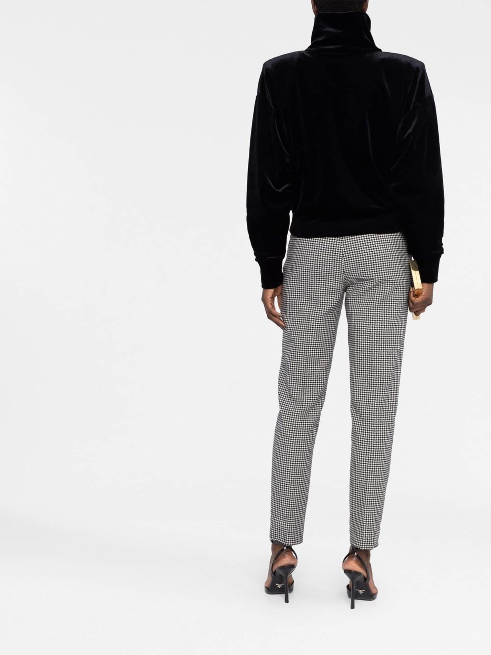 Saint Laurent Paris o1s1wg111024 Sweater Oversize Boxy Col Montan in Black Size S / US 4 / IT 40 - 5 Thumbnail