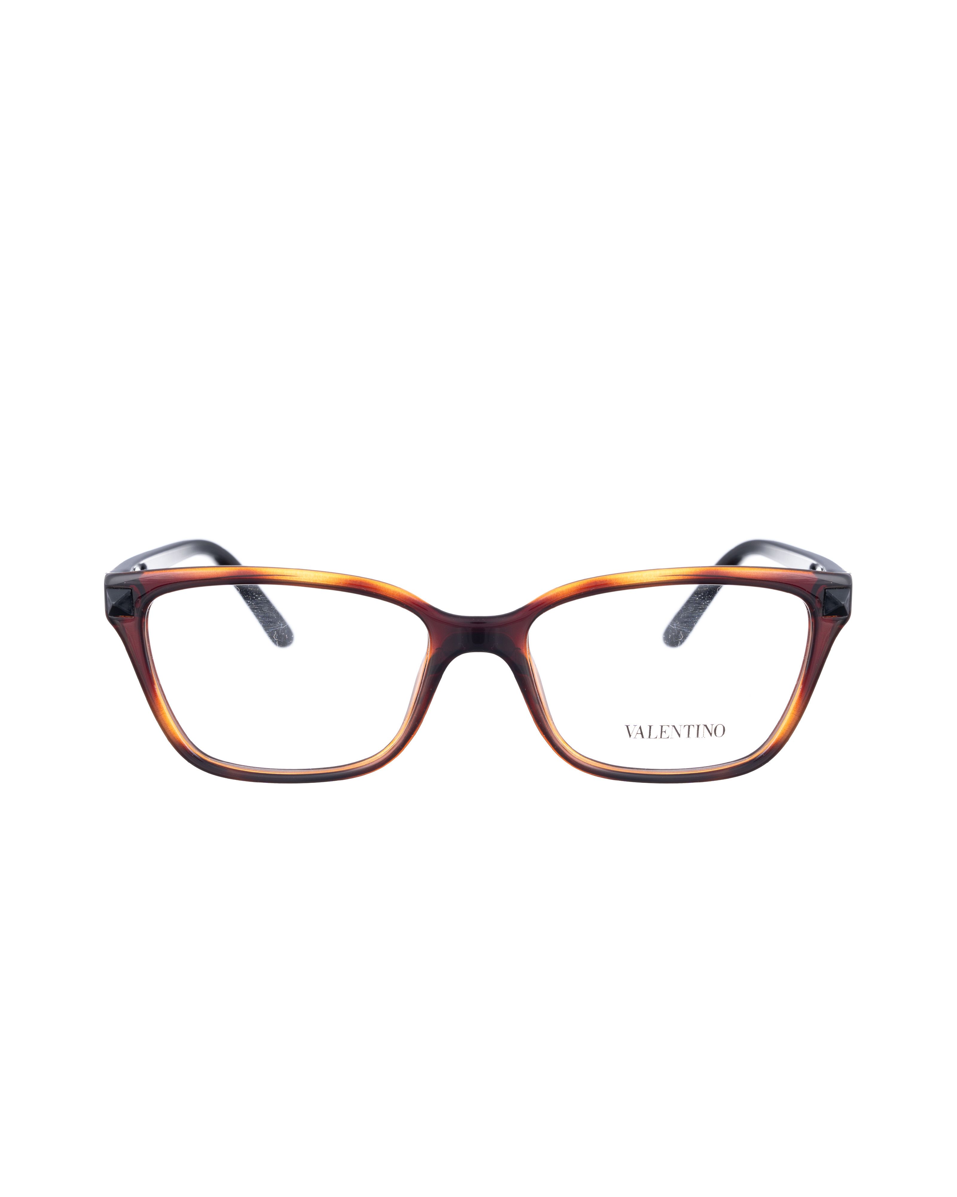 Valentino Valentino 00s Brown Nerdy Glasses with Black Studs Size ONE SIZE - 1 Thumbnail
