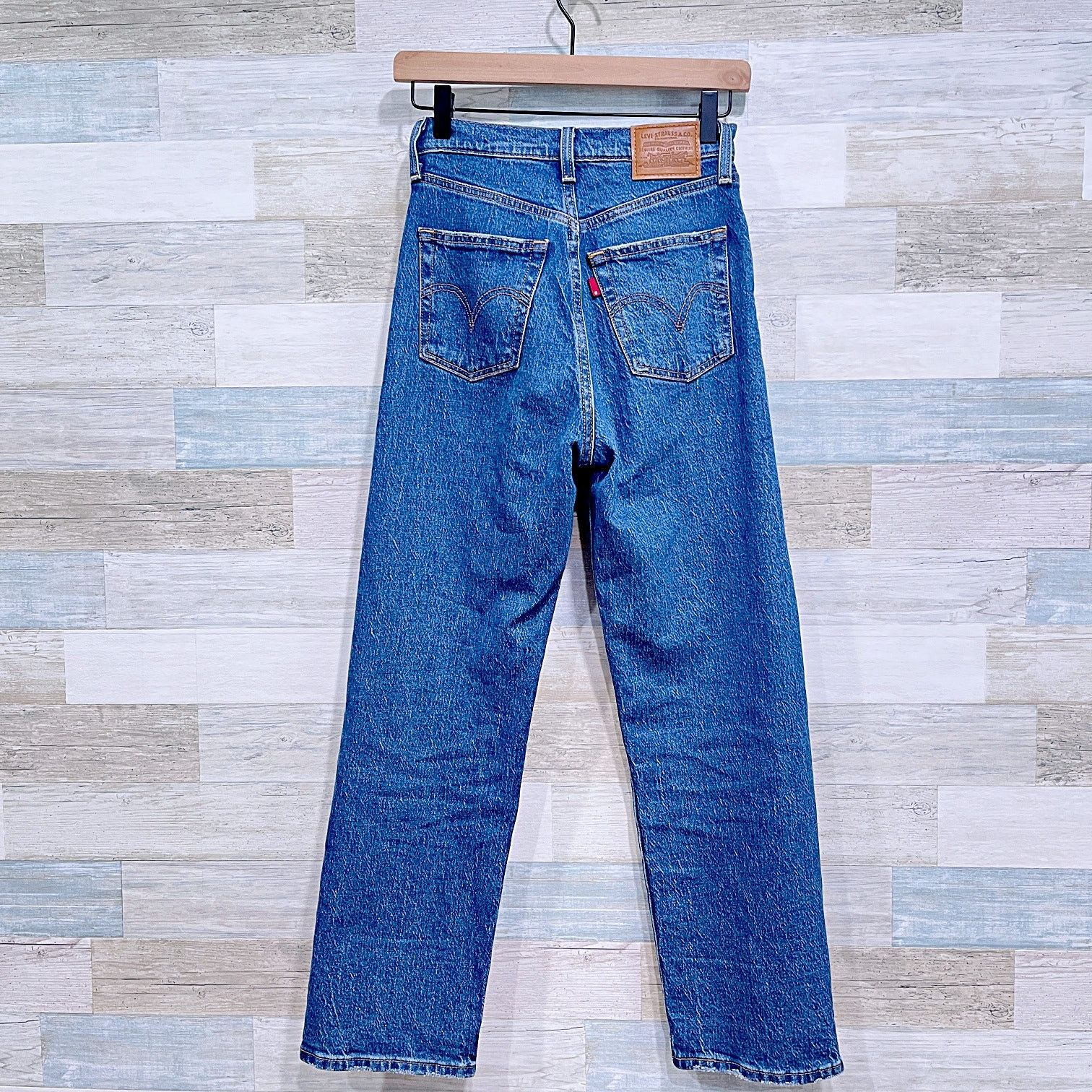 Levi's Levis Premium Ribcage Straight Ankle Jeans Blue Womens 24 Size 24" / US 00 / IT 34 - 4 Thumbnail