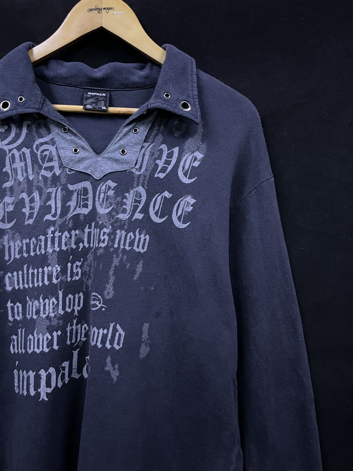 Le Grande Bleu (L.G.B.) VINTAGE IMPALA GRUNGE Y2K PUNK GOTHIC STYLE LONGSLEEVE Size US XL / EU 56 / 4 - 2 Thumbnail