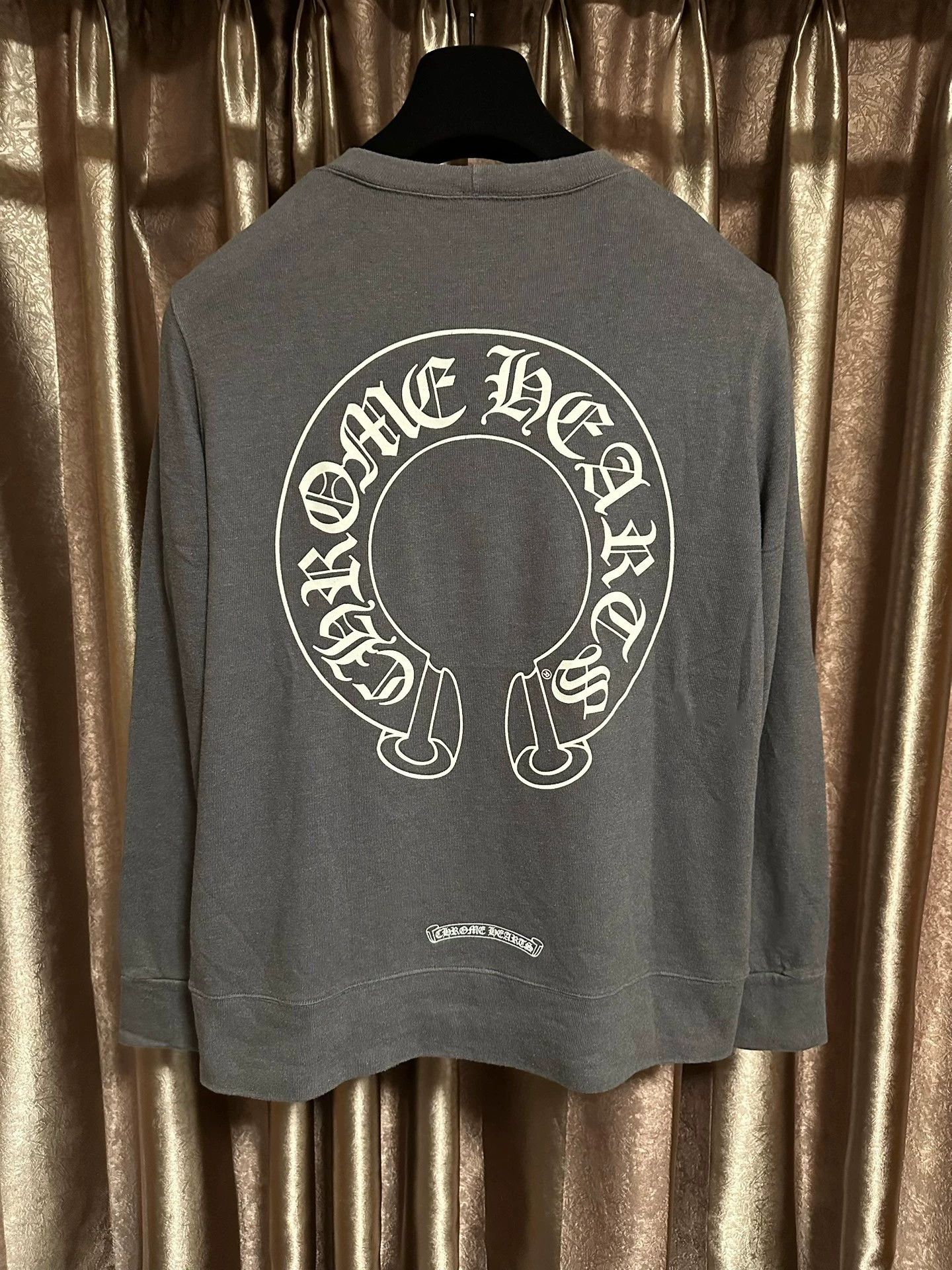 Chrome Hearts Chrome Hearts Leather-Patchwork Long-Sleeve Sweatshirt Size S / US 4 / IT 40 - 2 Thumbnail