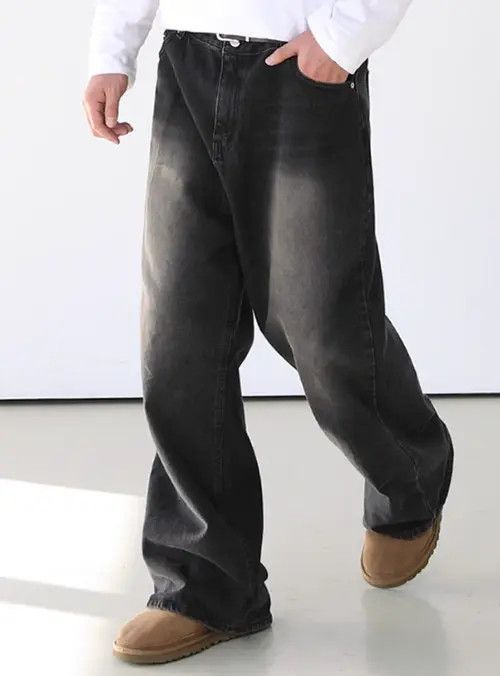 Other Retro gradient washed men's wide-leg trendy jeans Size US 32 / EU 48 - 4 Thumbnail