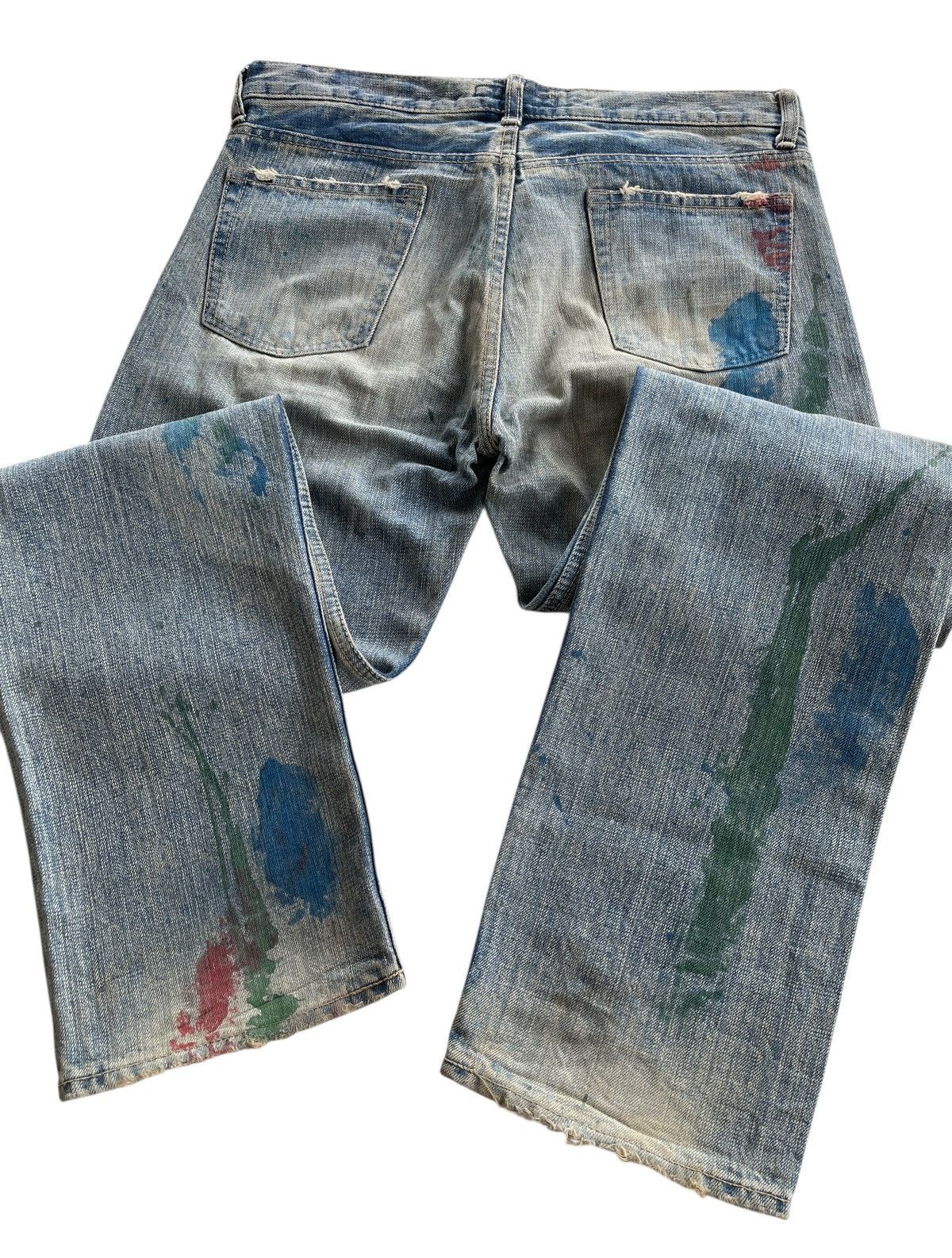 Japanese Brand DOMINGO Co.Ltd JAPAN PAINTS SPLATTED DENIM Size US 31 - 10 Thumbnail