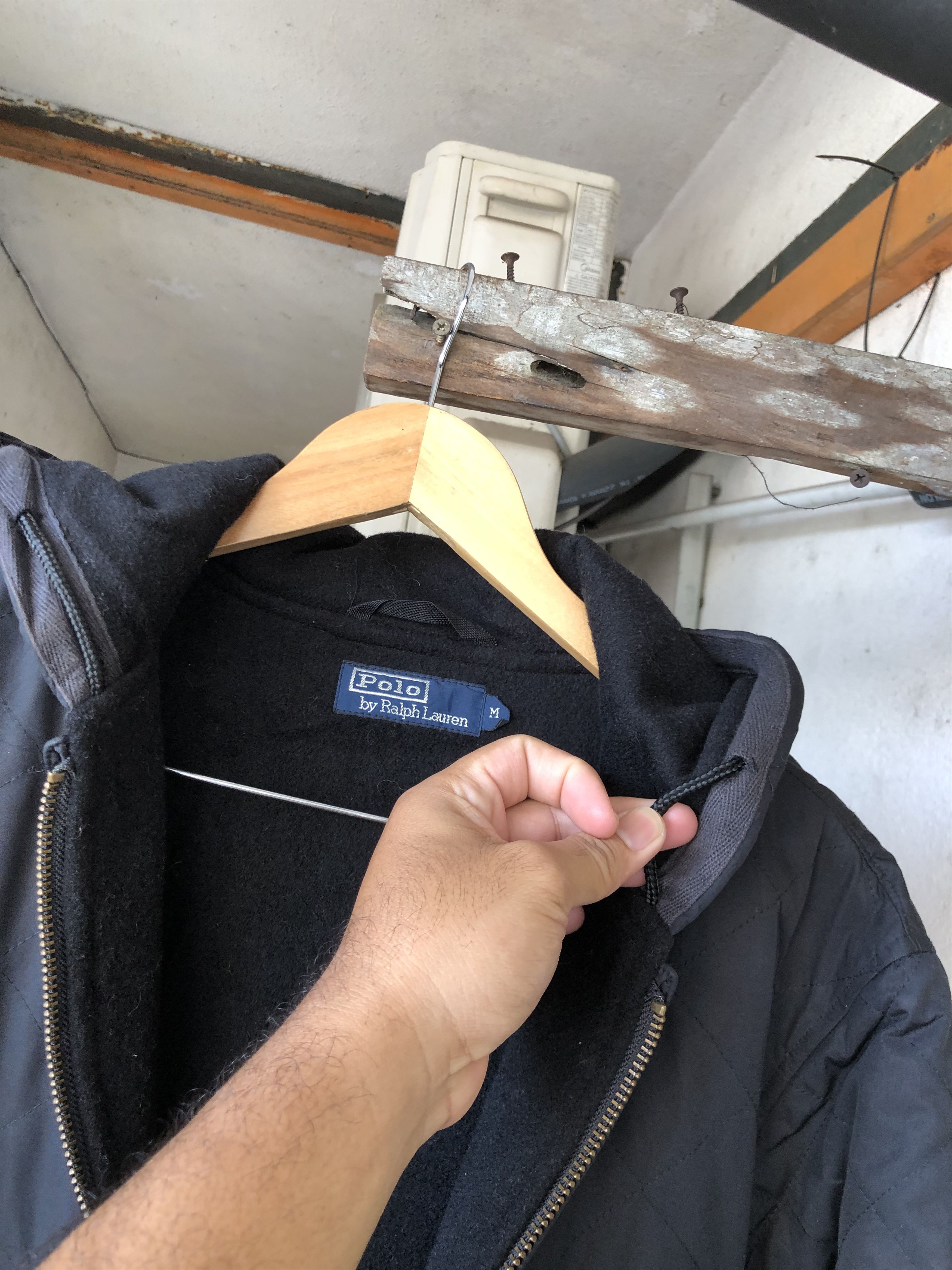 Polo Ralph Lauren Vtg Polo Ralph Lauren Inner Wool Quilted Jacket Hoodie Size US M / EU 48-50 / 2 - 9 Thumbnail