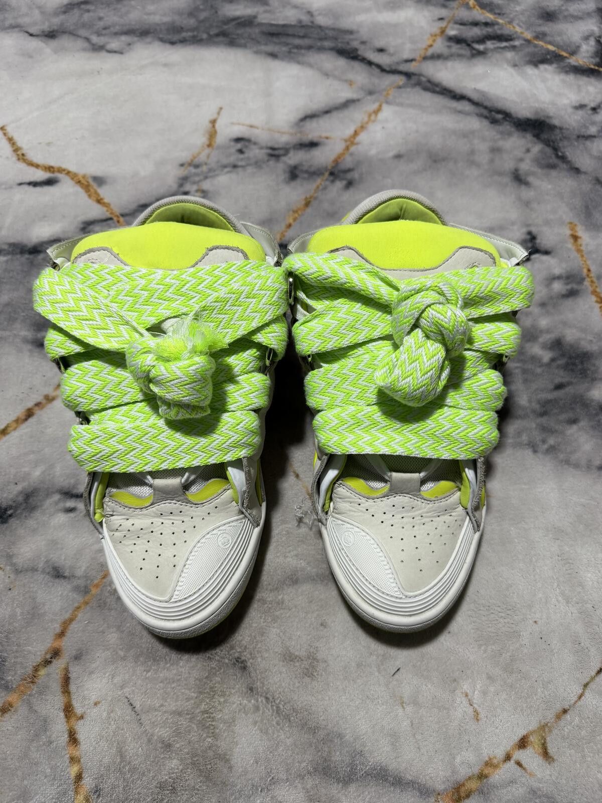 Lanvin Lanvin Curb White Neon Green - Sz 11Us Size US 11 / EU 44 - 2 Thumbnail
