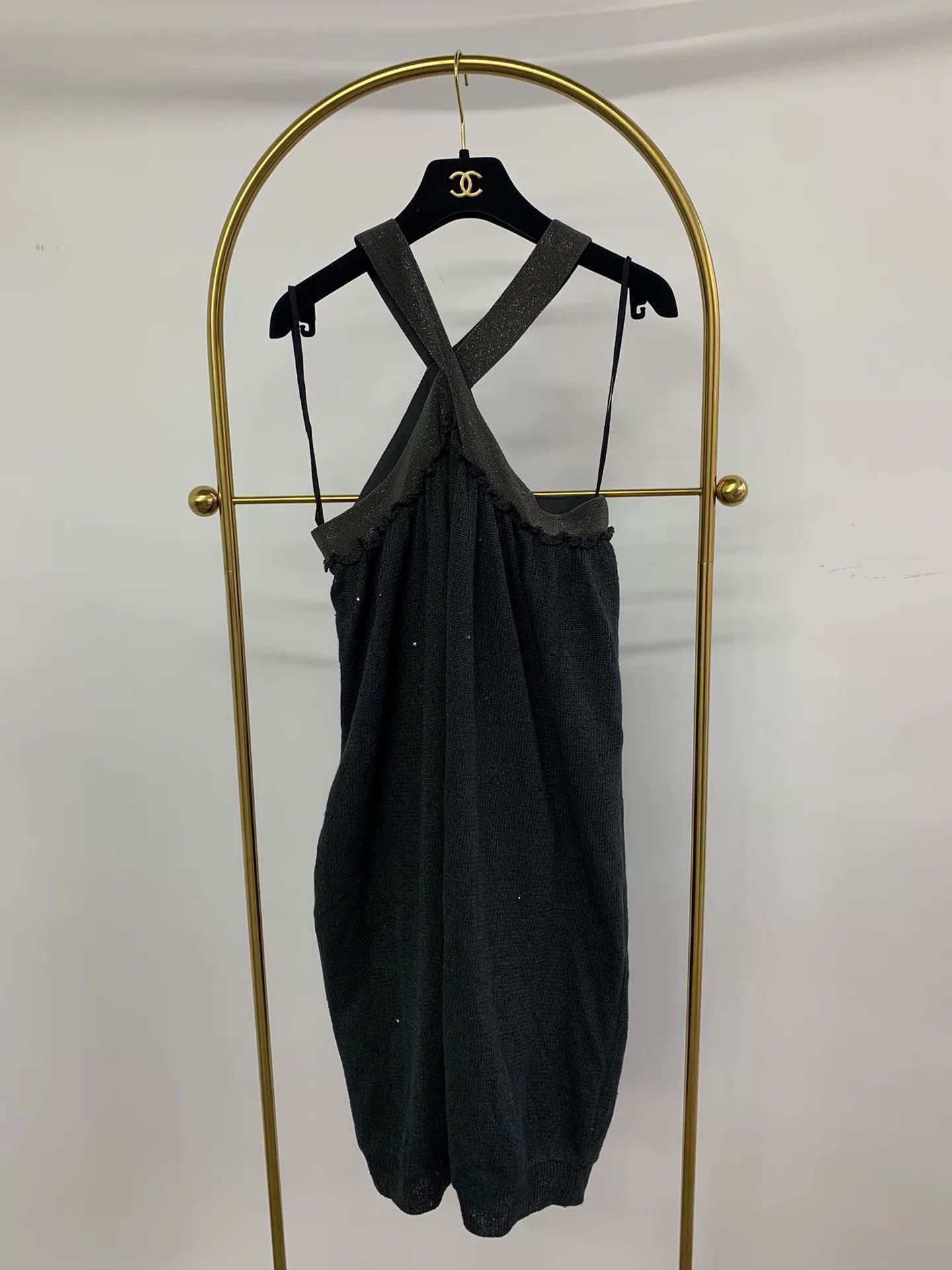 Brunello Cucinelli Brunello Cucinelli Black Halter Dress Size US M / EU 48-50 / 2 - 1 Thumbnail
