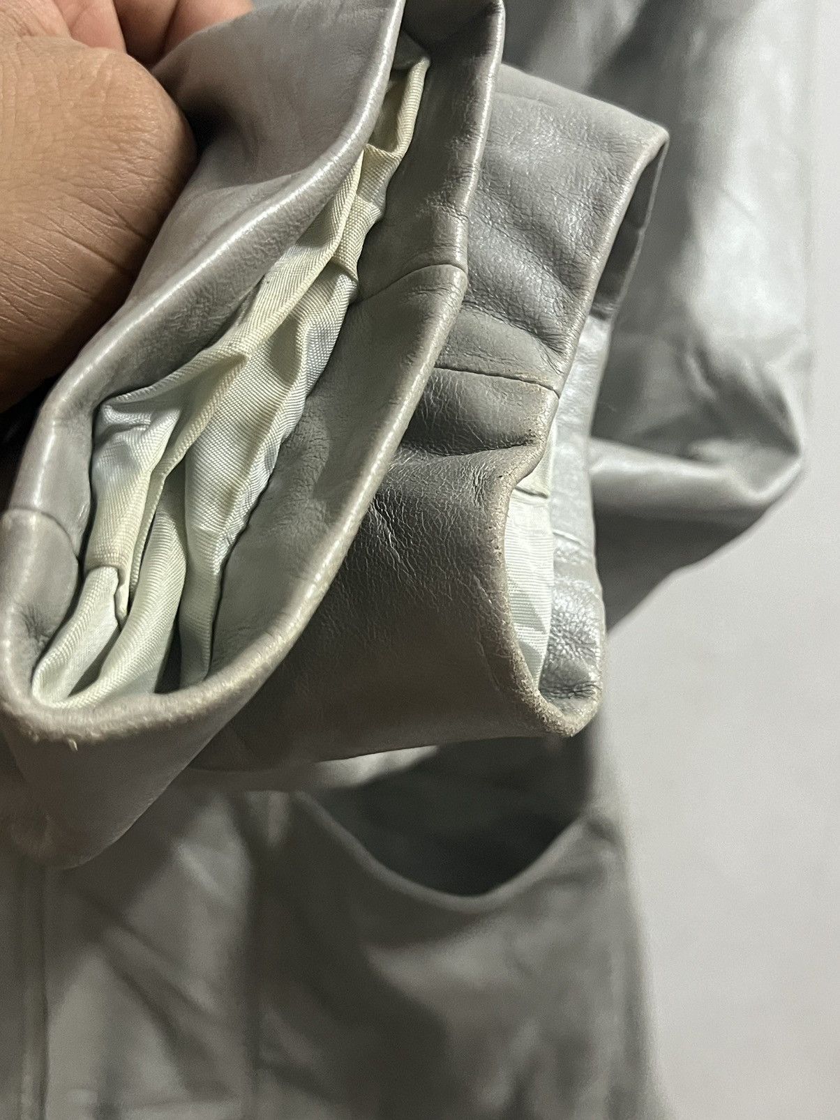 Other CARLO CARMOGNINI ZIPPER JACKET LEATHER GREY Size US L / EU 52-54 / 3 - 14 Thumbnail