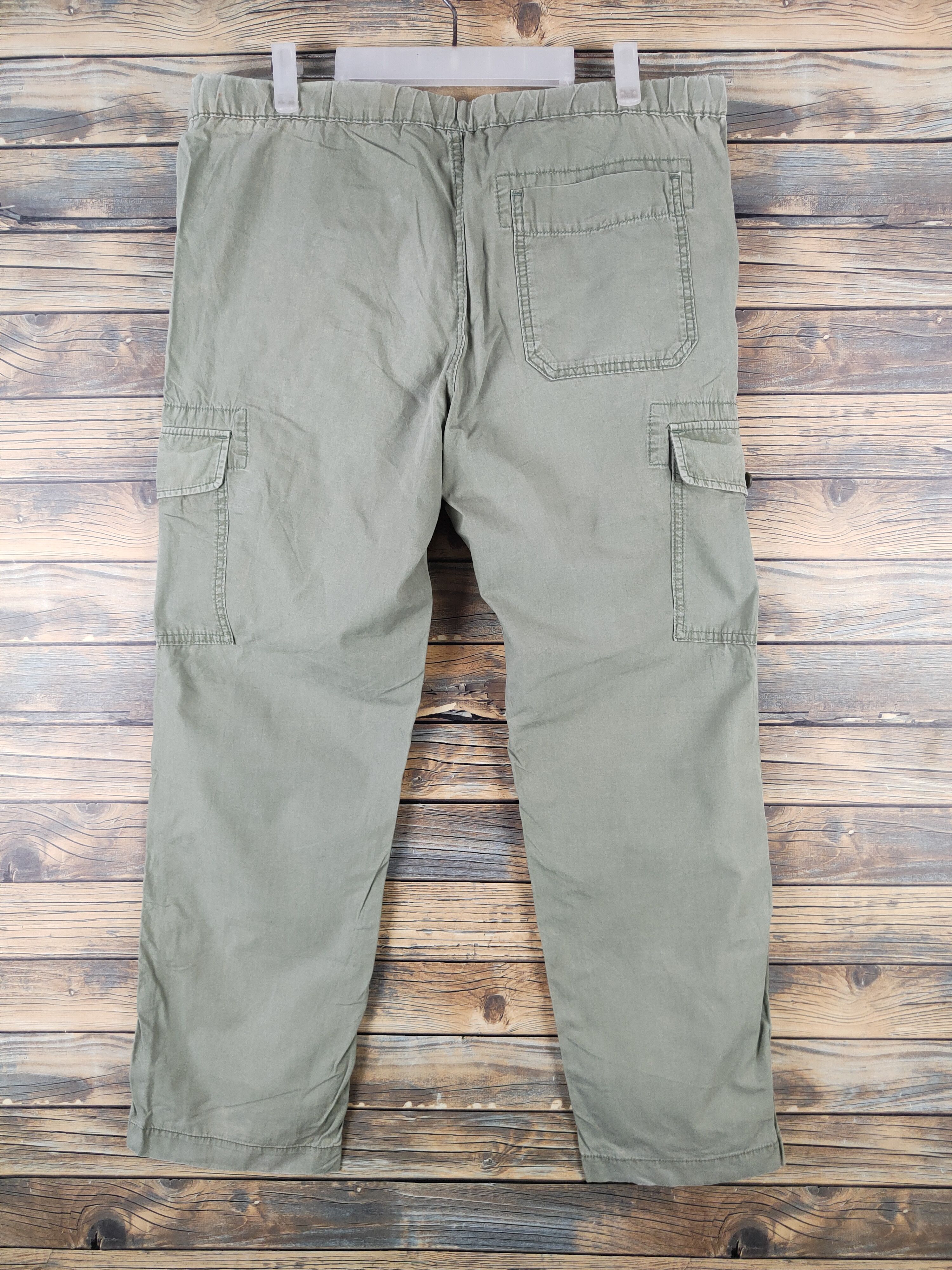 Japanese Brand DL Uniqlo Green Faded Multipocket Tactical Cargo Pants #1303 Size US 33 - 7 Thumbnail