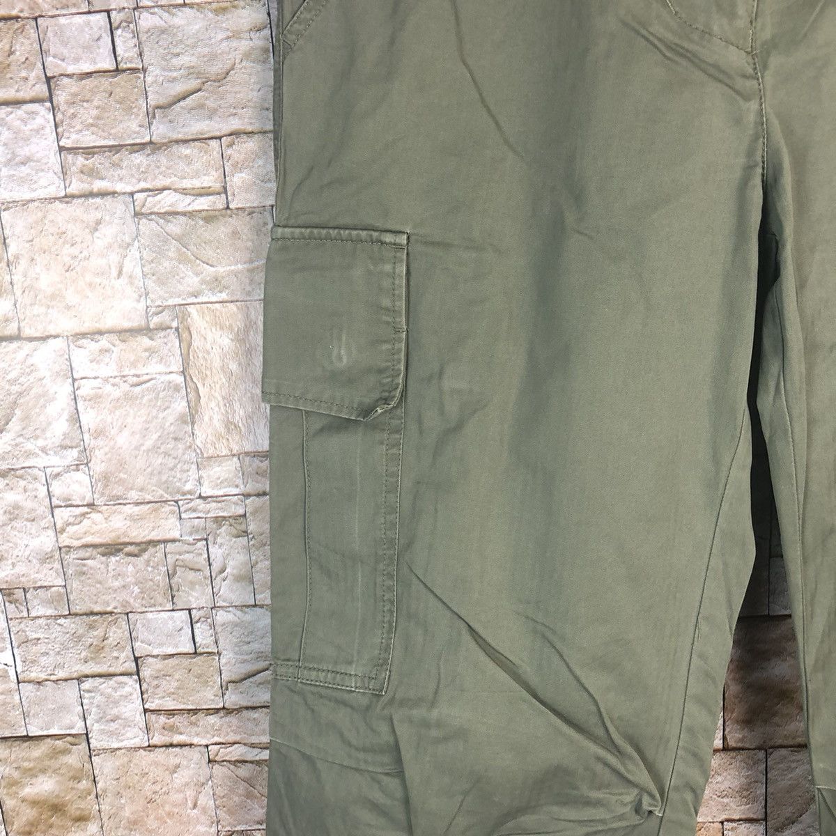 Japanese Brand Natural Beauty Basic Green Cargo Multipocket Pants #A49 Size US 28 / EU 44 - 6 Thumbnail