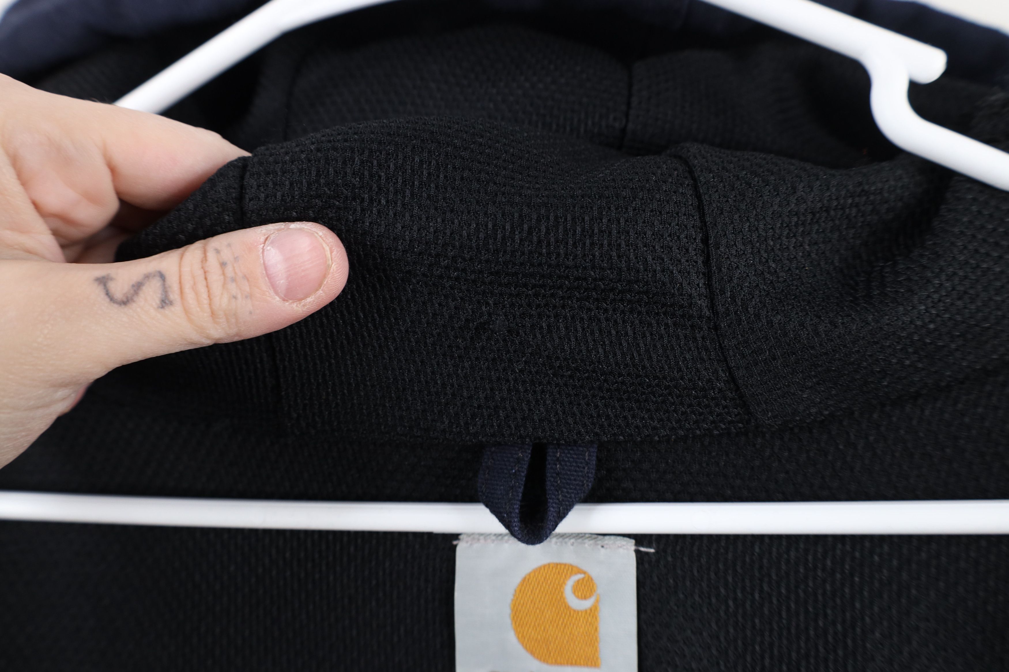 Carhartt × Vintage Vintage Y2K Carhartt Canvas Hooded Jacket Navy Blue USA Size US XXL / EU 58 / 5 - 12 Thumbnail