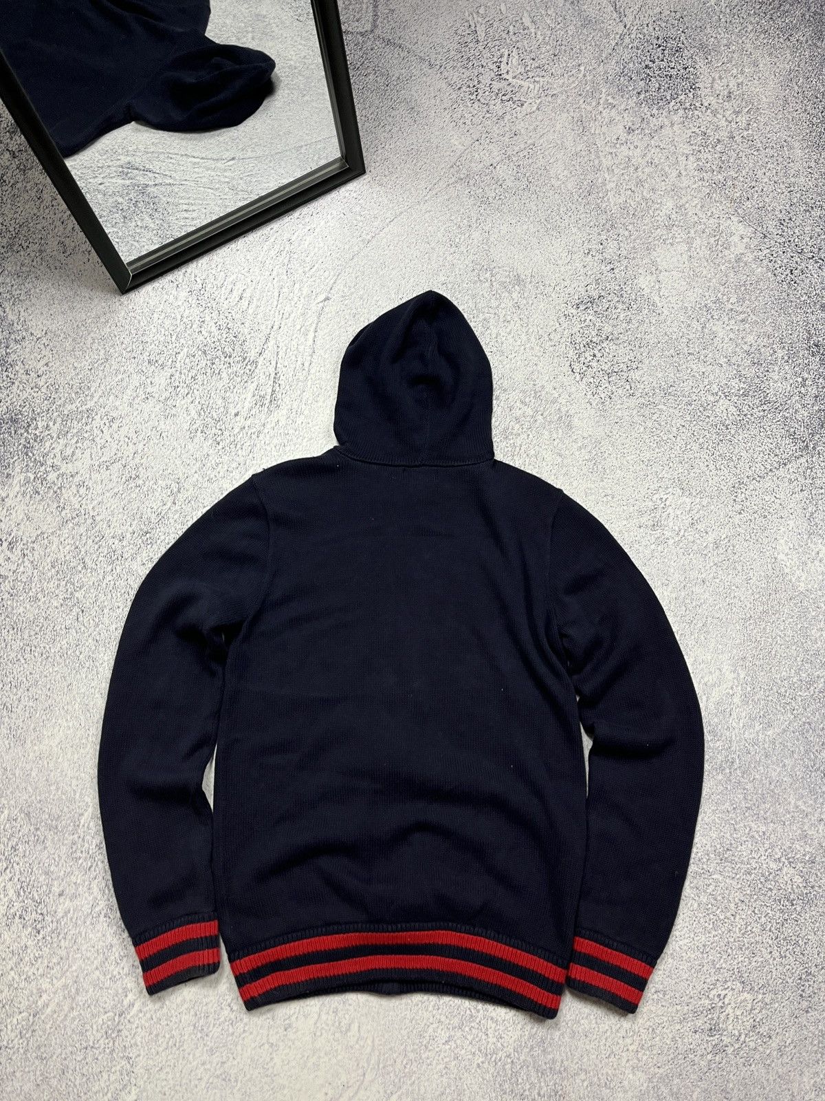 Polo Ralph Lauren × Ralph Lauren × Vintage Polo Ralph Lauren Vintage Knit Zip Up Hoodie Pony Y2K Hype Size US S / EU 44-46 / 1 - 10 Thumbnail