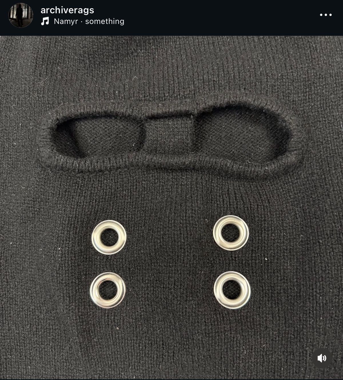 Rick Owens Rick Owens Gimp Balaclava F/W 22 Size ONE SIZE - 2 Thumbnail