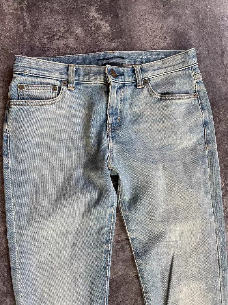 Saint Laurent Paris Saint Laurent Paris Light Blue Faded Cat Whisker Single Kn Size US 27 - 4 Thumbnail