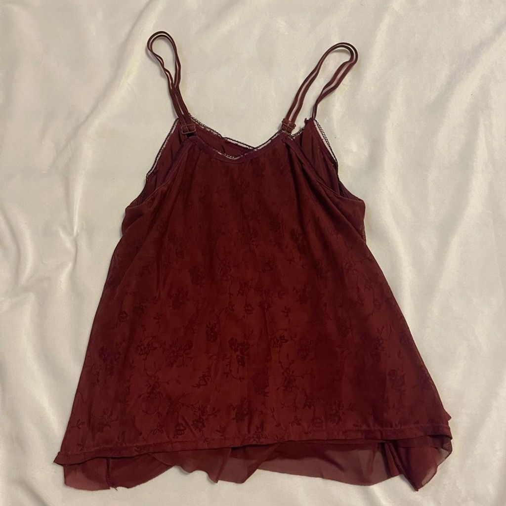 Other Altar'd State Burgundy Floral Camisole size S Size S / US 4 / IT 40 - 2 Thumbnail