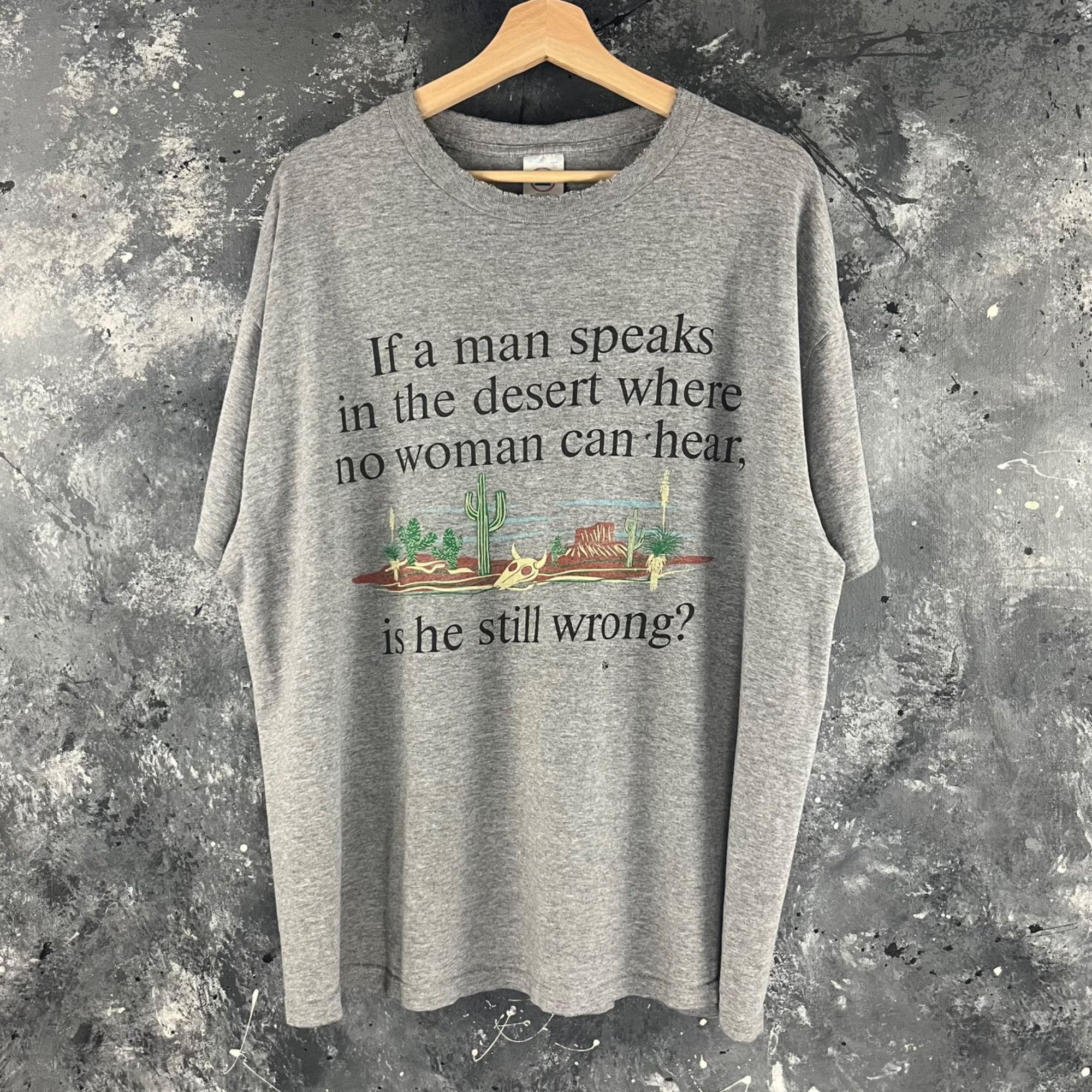 Vintage Vintage 90’s Humor script shirt Size US XL / EU 56 / 4 - 1 Thumbnail