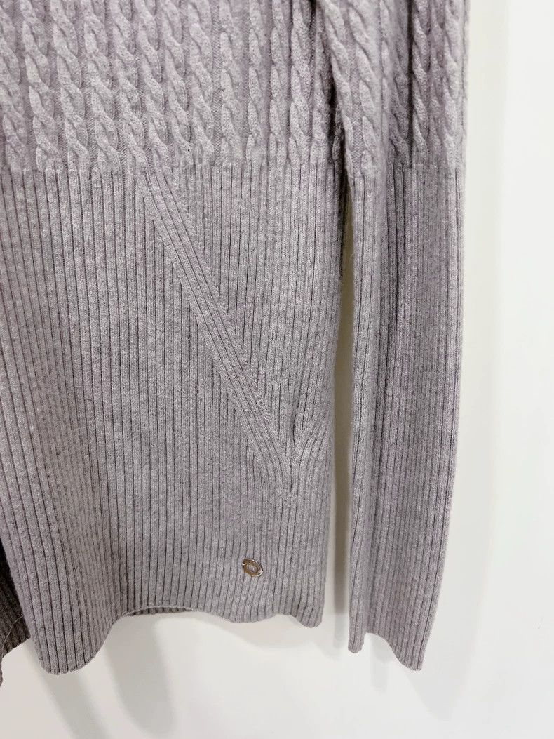 Loro Piana LORO PIANA Gray maca pattern cashmere sweater knit sweater Size M / US 6-8 / IT 42-44 - 4 Thumbnail
