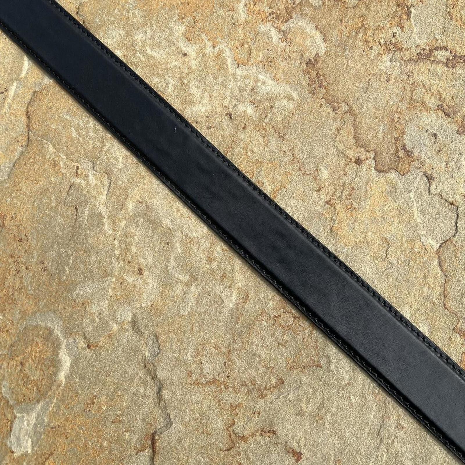 Other Y2K Oil Tanned Black Wide Full Leather Belt Size ONE SIZE - 4 Thumbnail