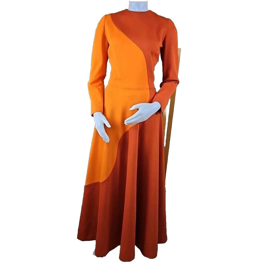 Handmade Vintage Handmade Maxi Dress Womens Sz S Groovy 70s Orange Wa Size S / US 4 / IT 40 - 1 Thumbnail