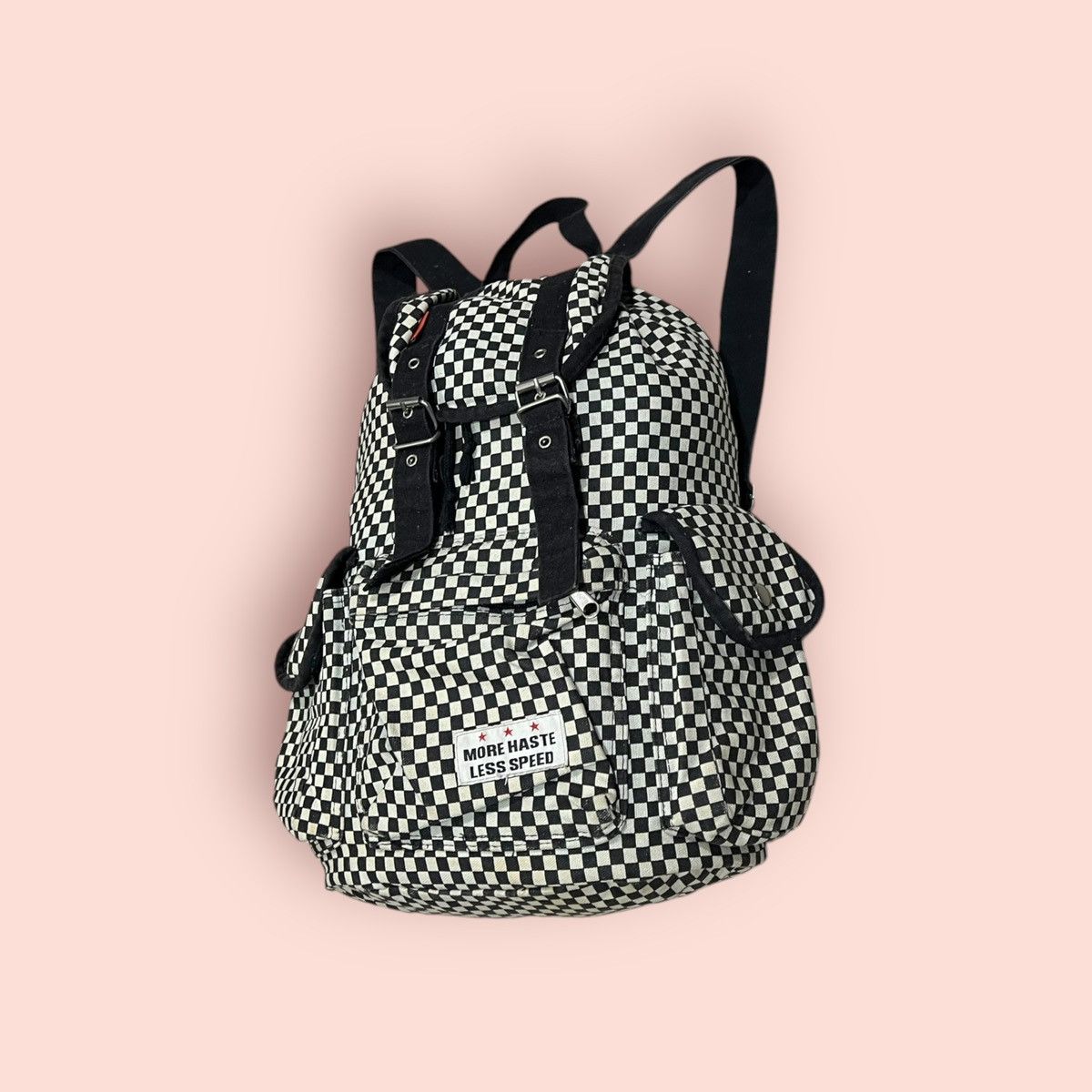 Vintage VINTAGE JAPAN DESIGN CHECKERED CANVAS BACKPACK / RUCKSACK Size ONE SIZE - 24 Thumbnail