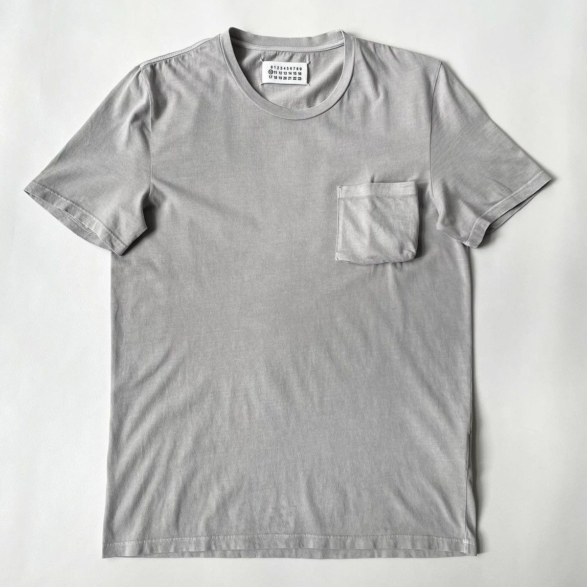 Pre-owned Maison Margiela S/s 10 ‘smokers' Pocket T Shirt In Light Grey