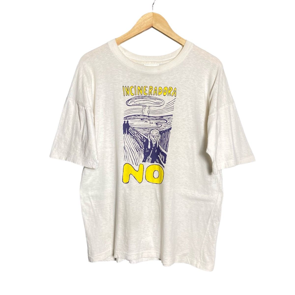 Vintage Vintage 80s The Scream Art Parody T-Shirt / Single Stitch Size US L / EU 52-54 / 3 - 1 Thumbnail