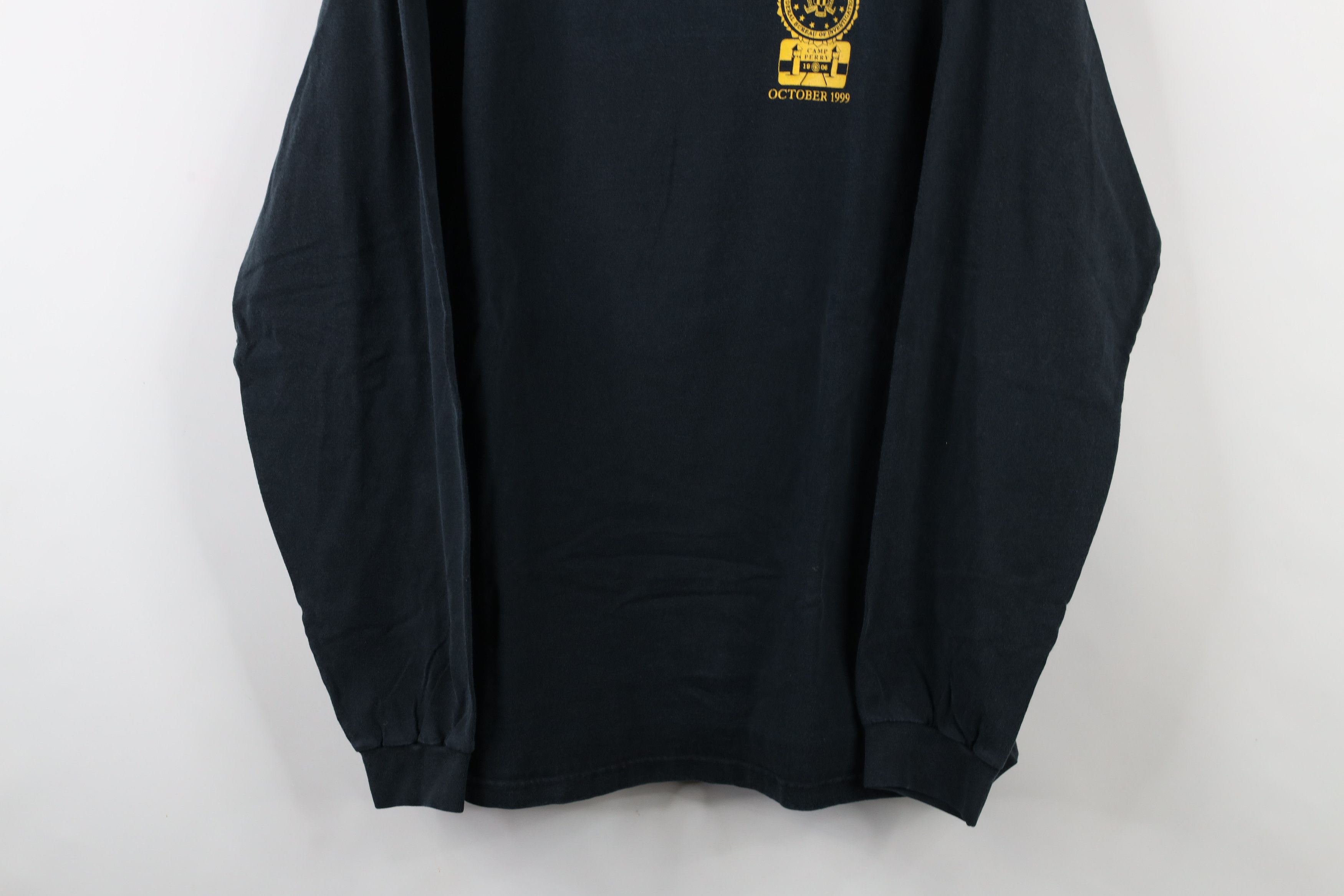Vintage Vintage 90s FBI Swat School Long Sleeve T-Shirt Black USA Size US XL / EU 56 / 4 - 3 Thumbnail