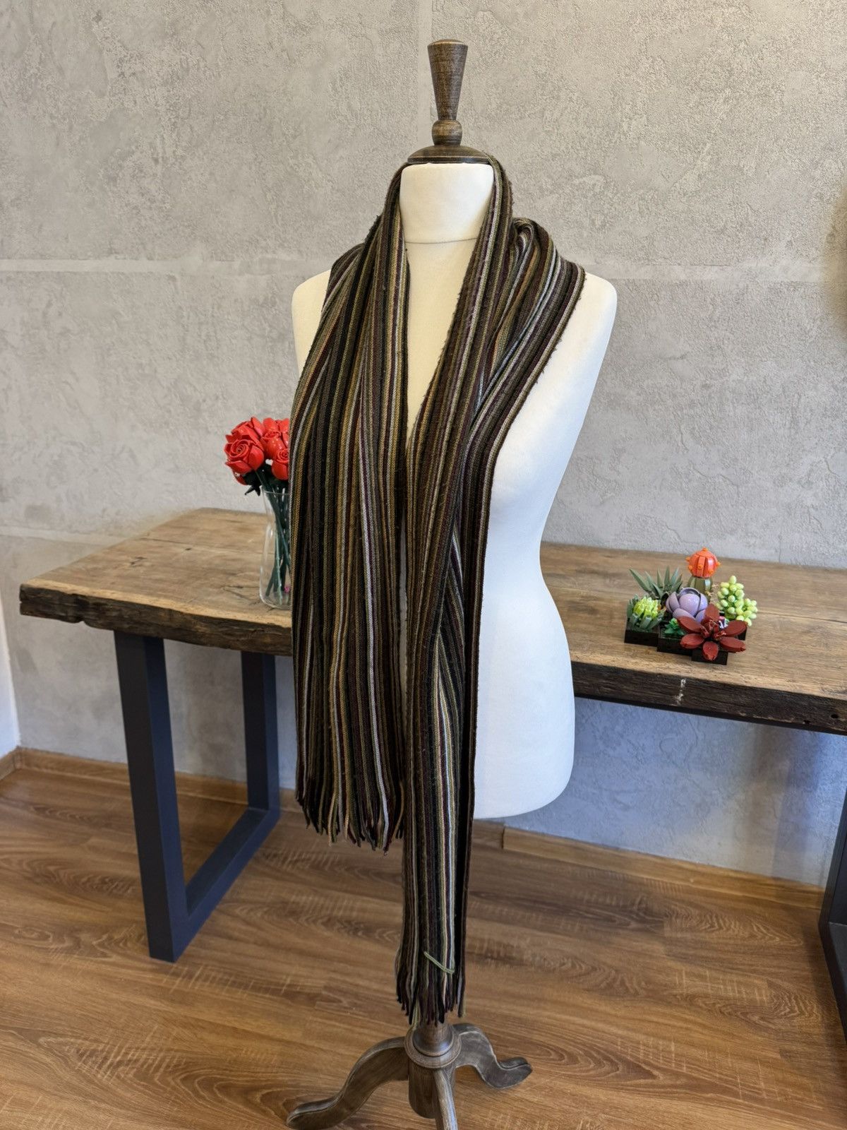 Vintage Vintage avant garde scarf wool 90s 00s if6was9 lgb skater Size ONE SIZE - 5 Thumbnail