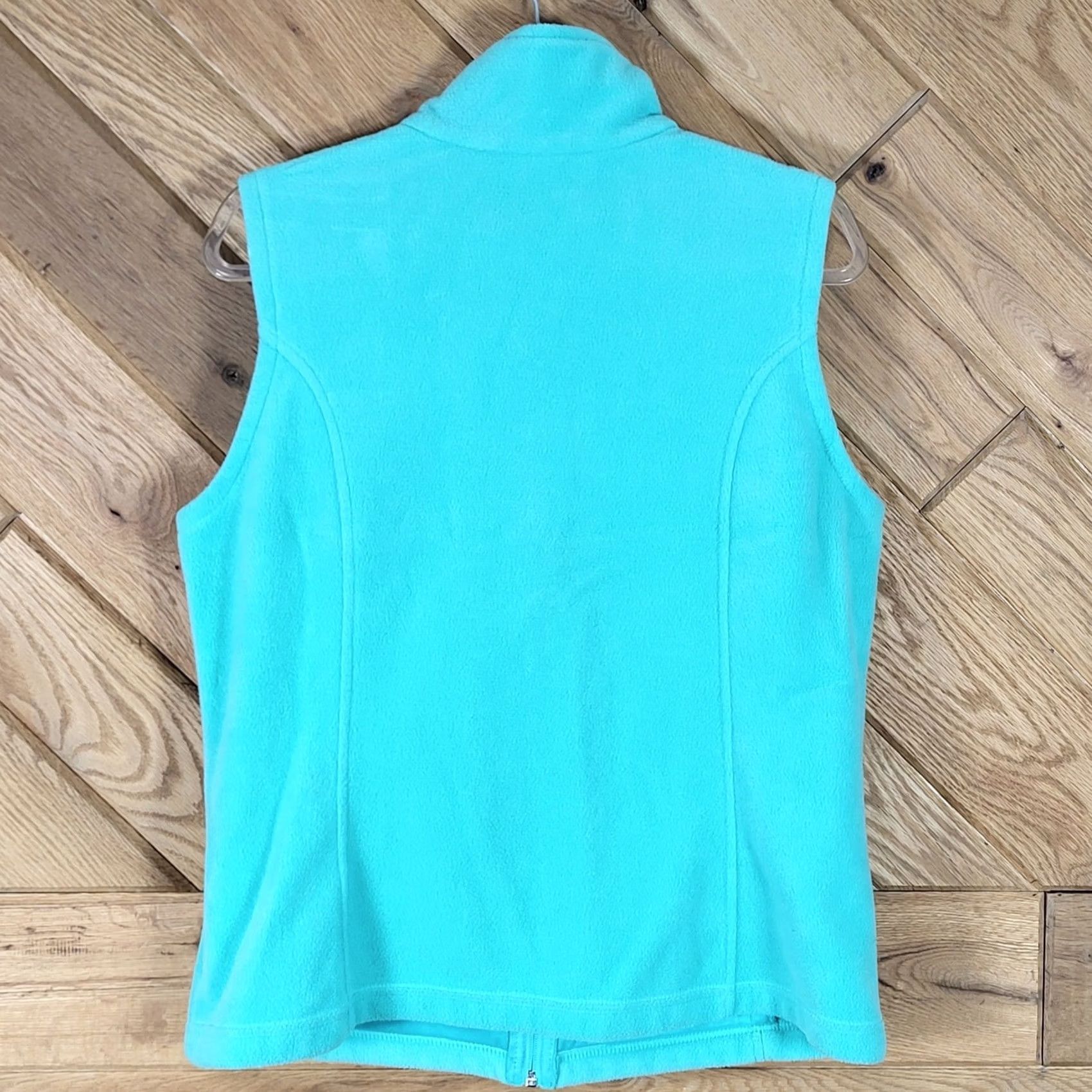 Vintage Columbia Fleece Vest Womens Large Full Zip Sleeveless Turquoise Blue Jacket Vest Blue Zip Pockets Casual Women Size L / US 10 / IT 46 - 2 Thumbnail
