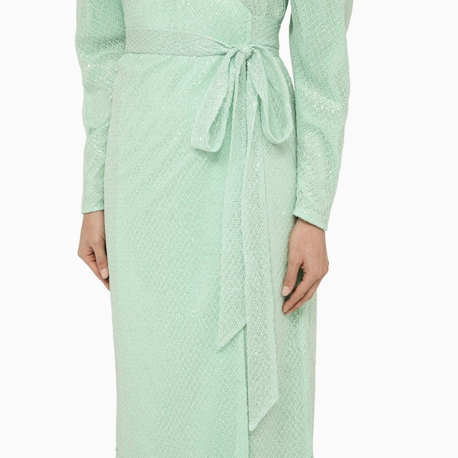 ROTATE o1d2blof0924 Midi Dress in Green Size S / US 4 / IT 40 - 4 Thumbnail