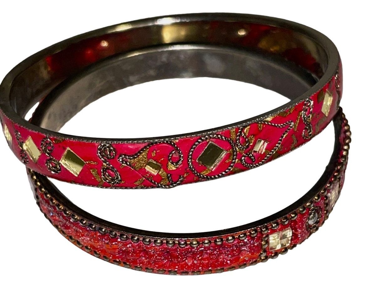 Vintage Vintage 70’s Bali Embellished Bangles Size ONE SIZE - 1 Thumbnail