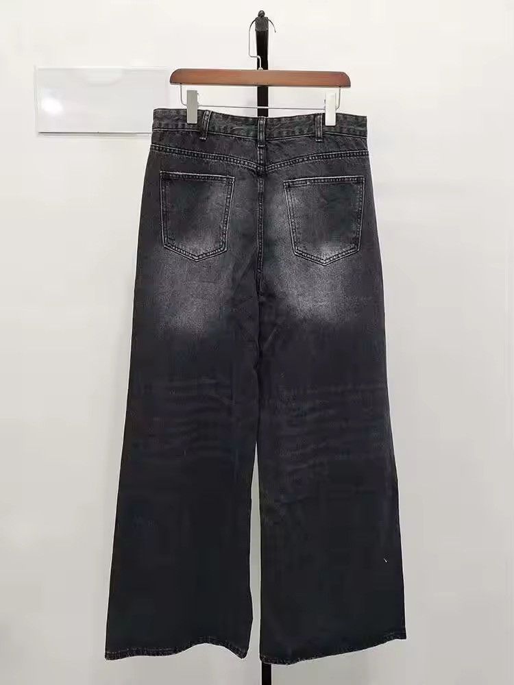 Japanese Brand baggy black wide leg jeans y2k/200s Size US 29 - 2 Thumbnail