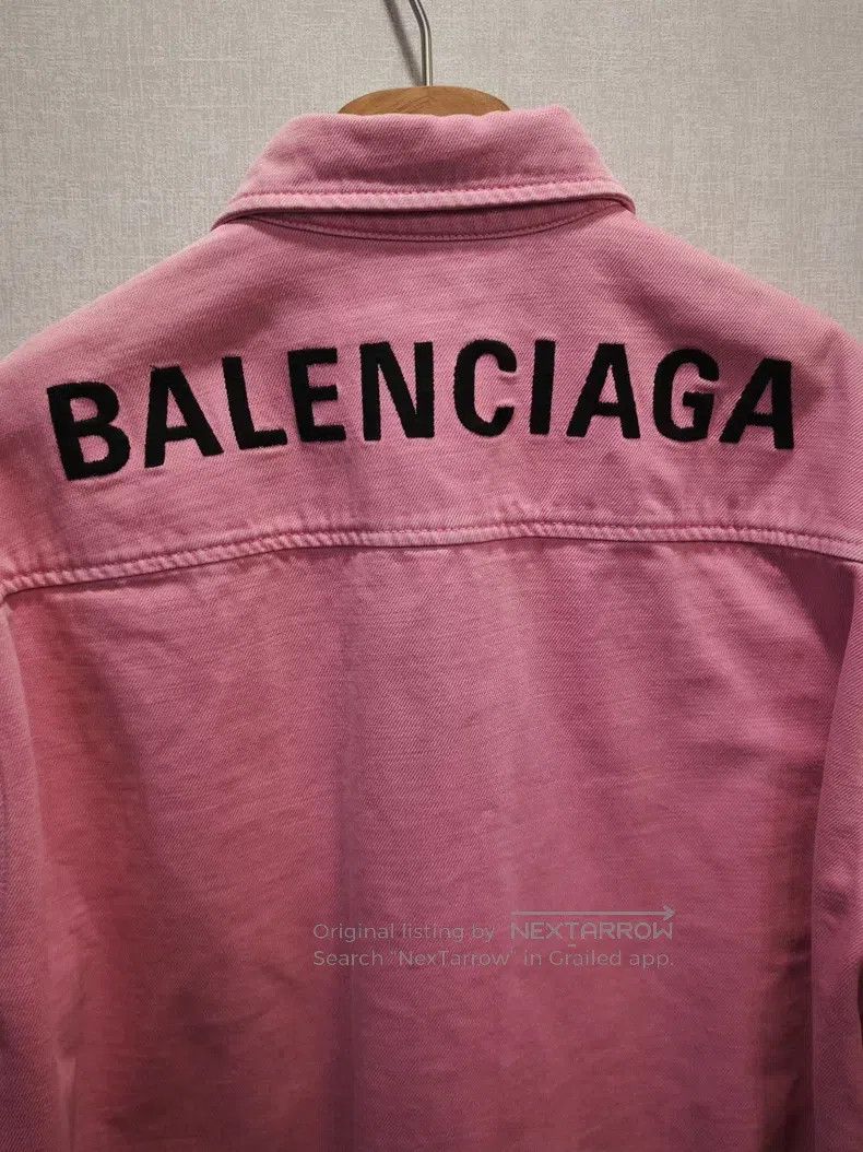 Balenciaga Balenciaga Pink Denim Jacket Size XS / US 0-2 / IT 36-38 - 3 Thumbnail