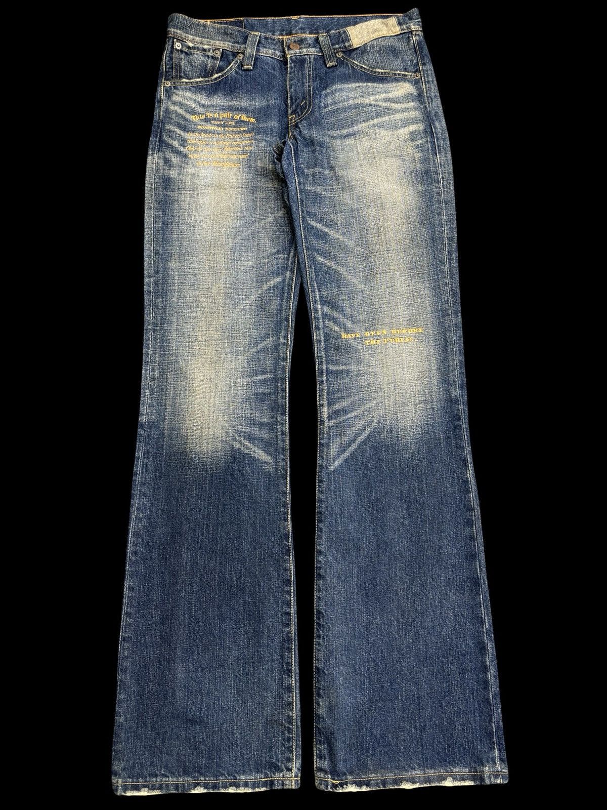 Levi's 💥Archival Flare💥Levis 517 Embroidery Denim F597 Size US 31 - 1 Thumbnail