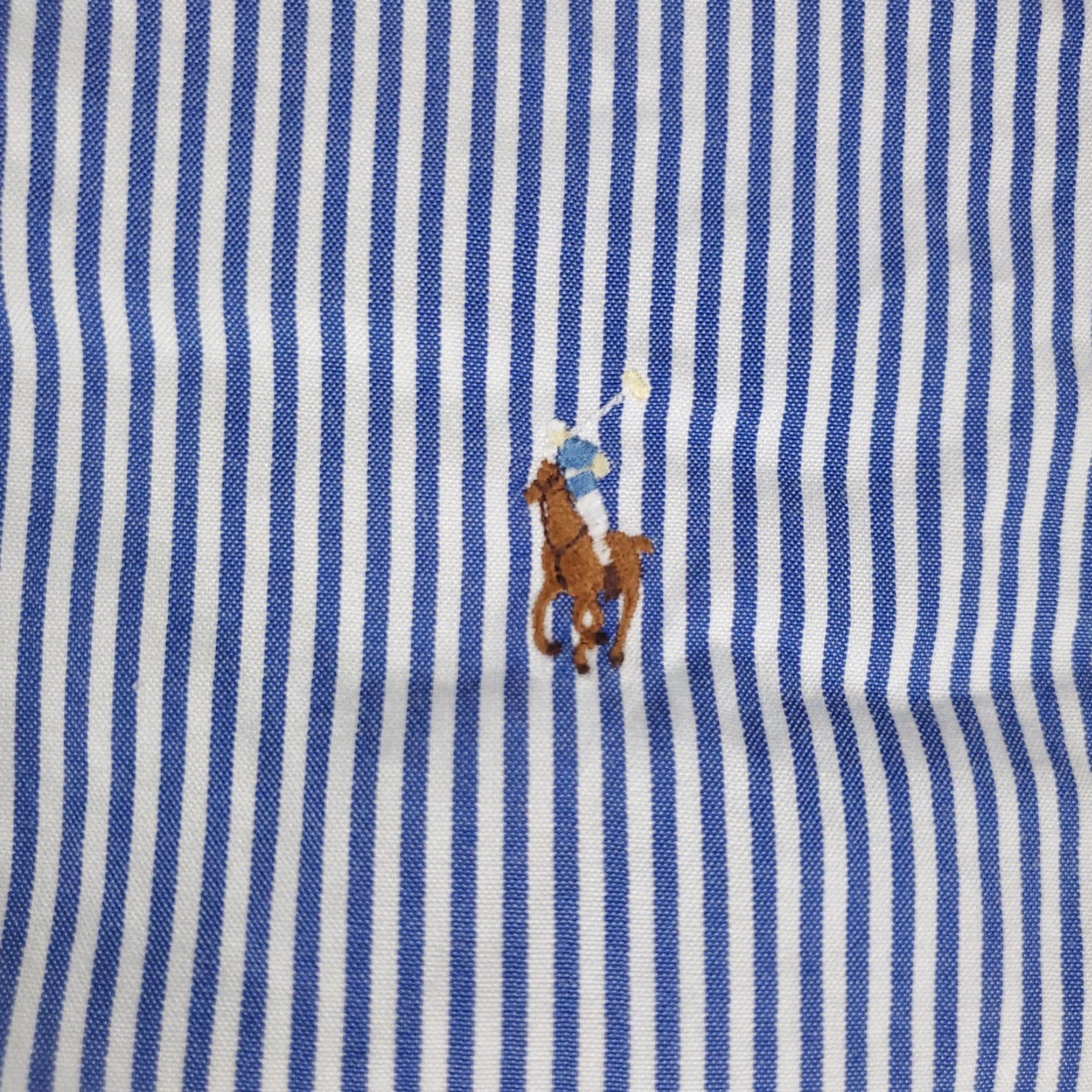 Ralph Lauren Ralph Lauren Dress Shirt Mens Size 16.5 Blue Striped Button Up Long Sleeve Regular Fit Size 42R - 3 Thumbnail
